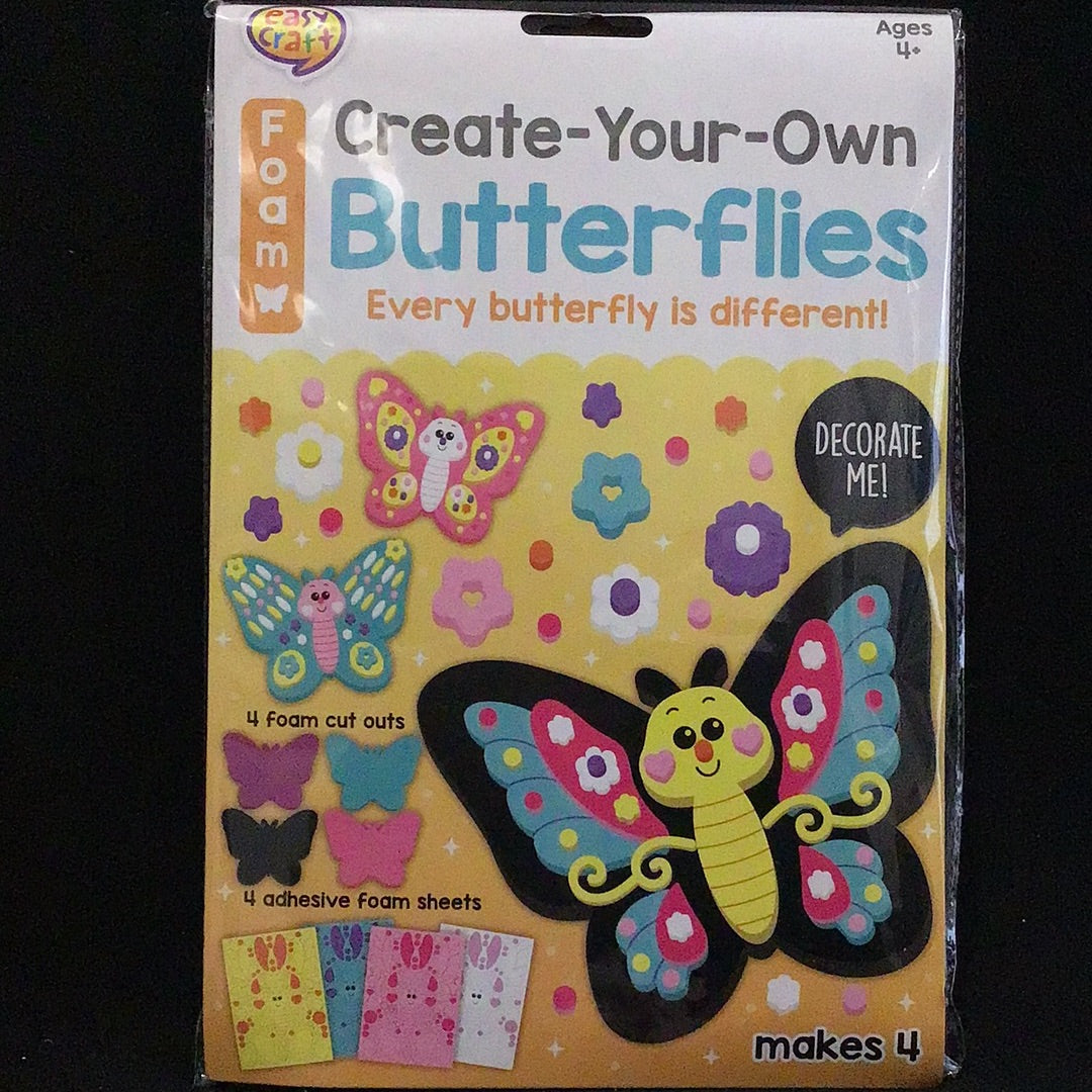 Create Your Own - Butterflies #2 - Makes 4 - Peel and Stick