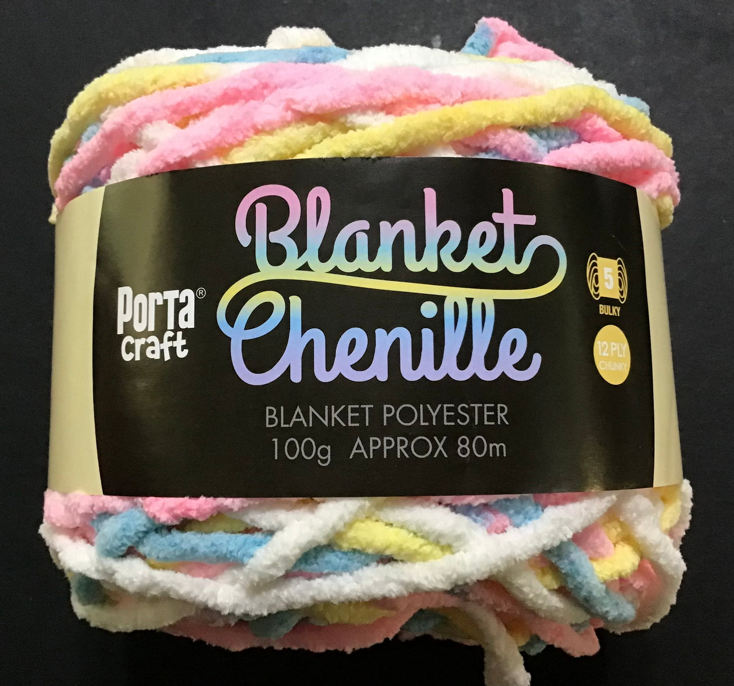 Blanket Chenille - Blanket Polyester Wool 80m - 100g - Multi Easter Egg