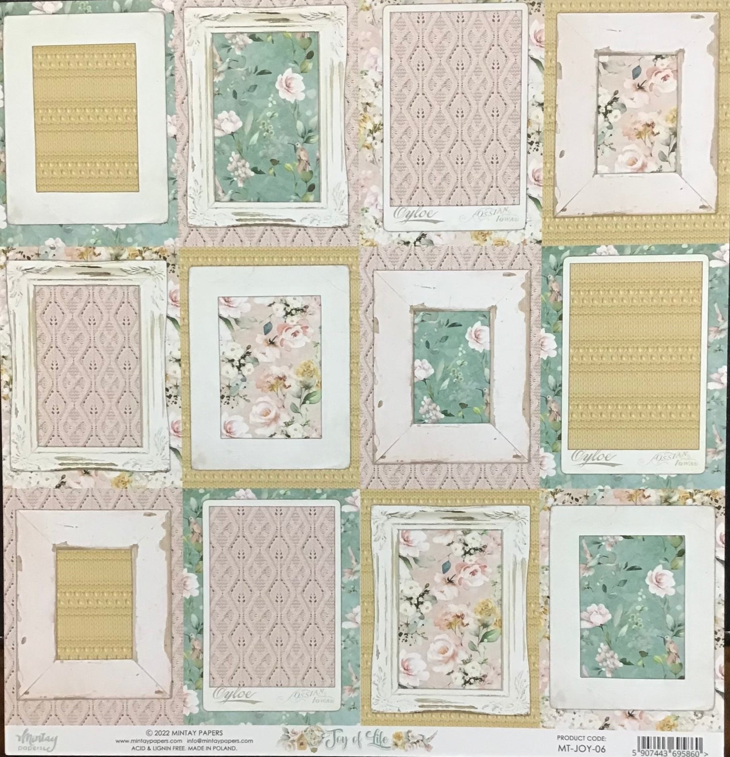 Mintay - Joy of Life - 1x Double sided sheet - 30.5x30.5cm