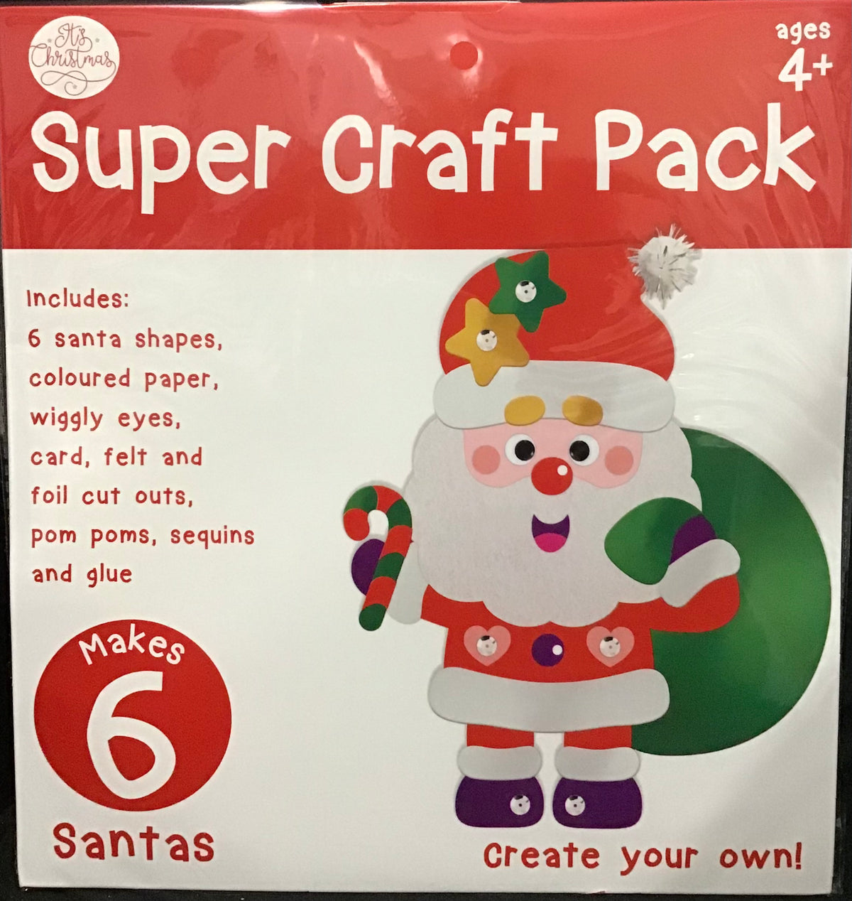 Super Craft Pack - Santa with Sack - Makes 6