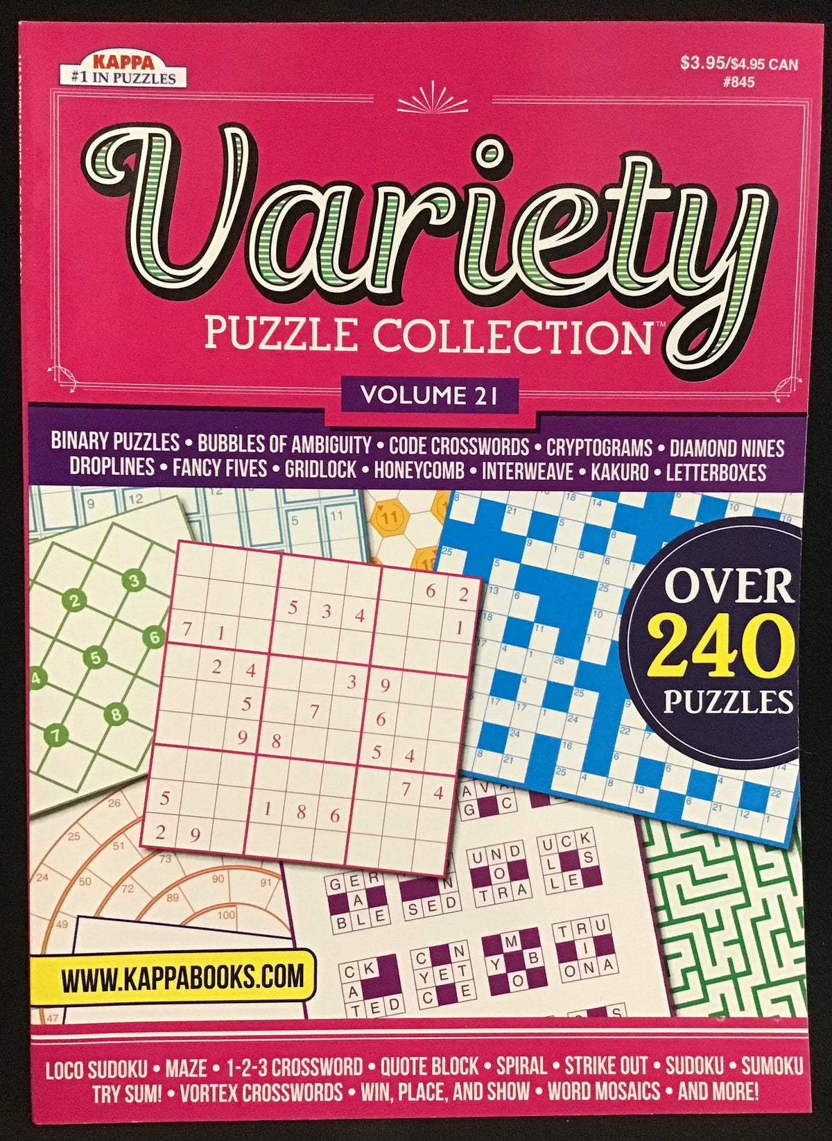Variety Puzzle Collection Vol 21 - 98 pages - 240 puzzles