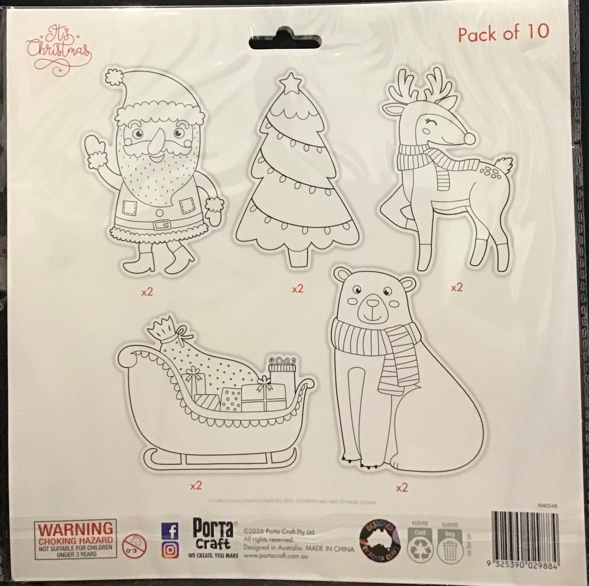Christmas Printed Card Shapes #3- 10 pk