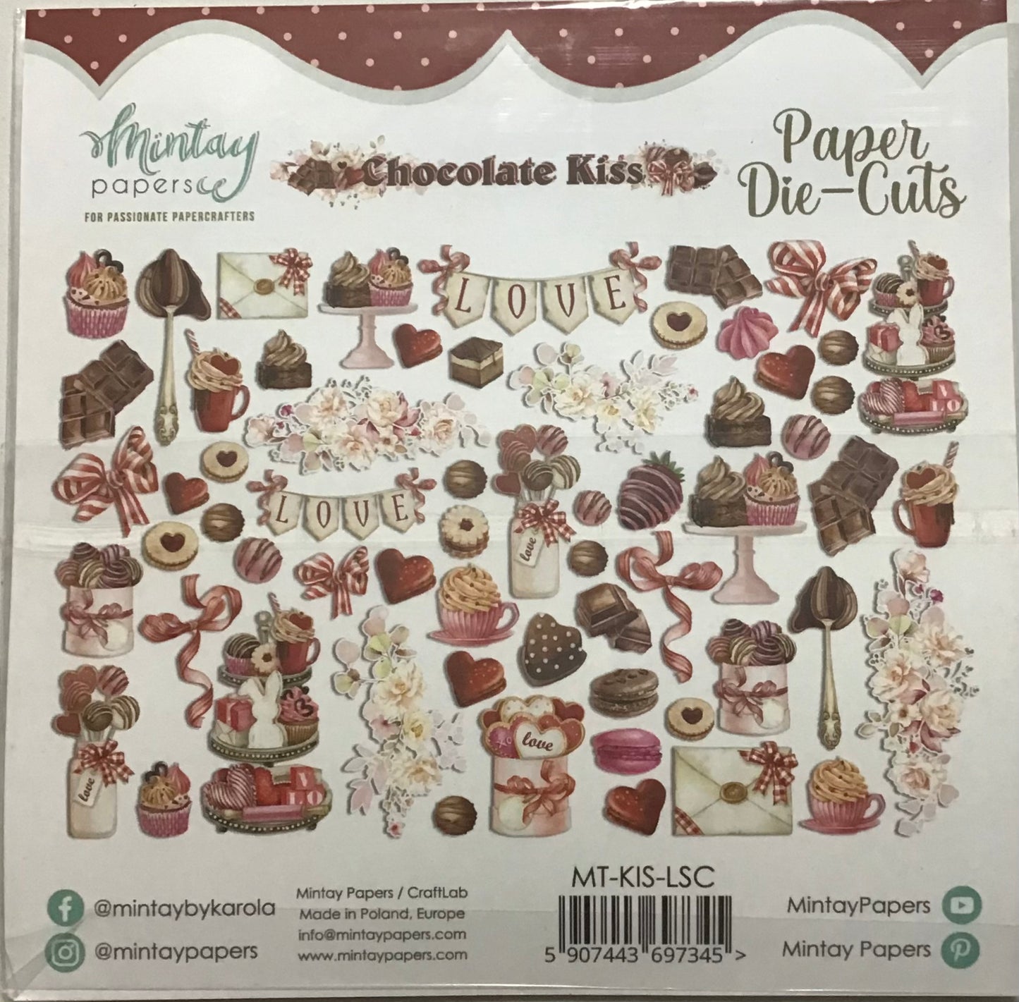 Mintay Paper Die-Cuts - Chocolate Kiss - 60 pack