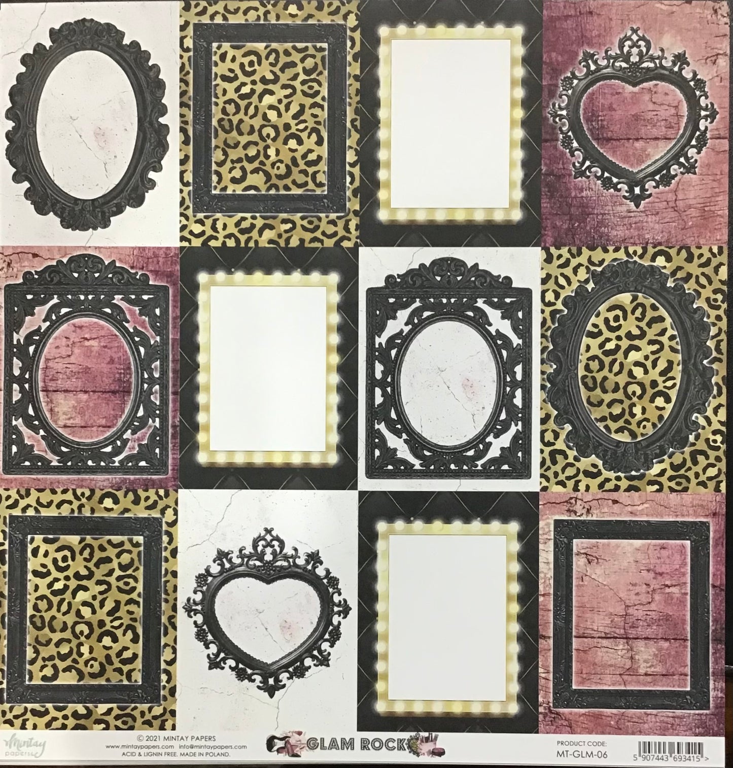 Mintay - Glam Rock - 1x Double sided sheet - 30.5x30.5cm