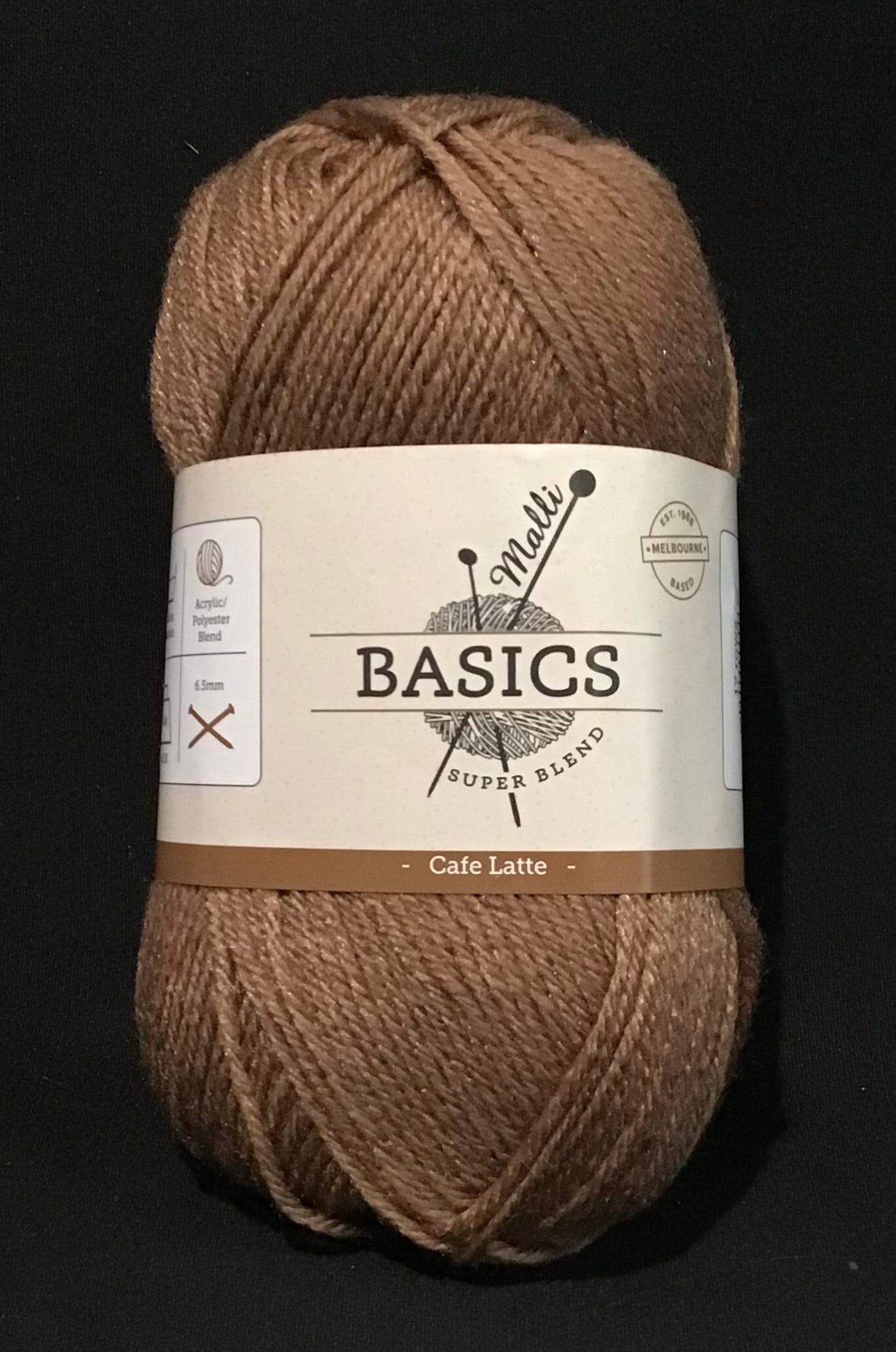 Malli Basics Super Blend Yarn -8 Ply -Cafe Latte (Plain) -100g -100% Acrylic