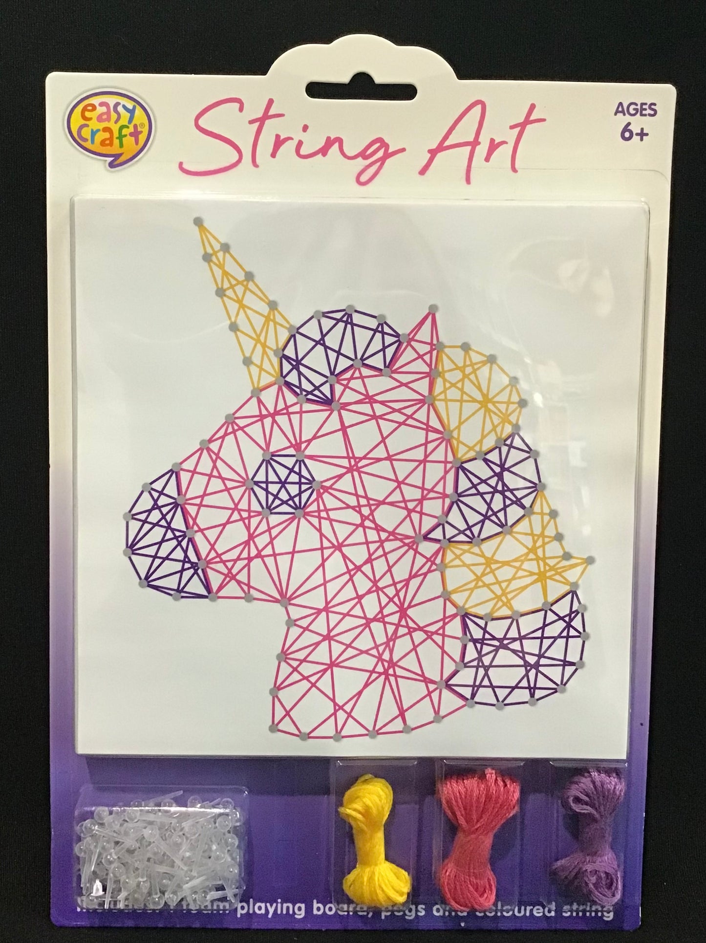 String Art - Unicorn #2 - 15cm x 15cm - Makes 1
