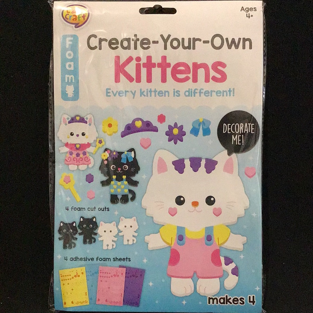 Create Your Own - Kittens- Makes 4 - Peel and Stick