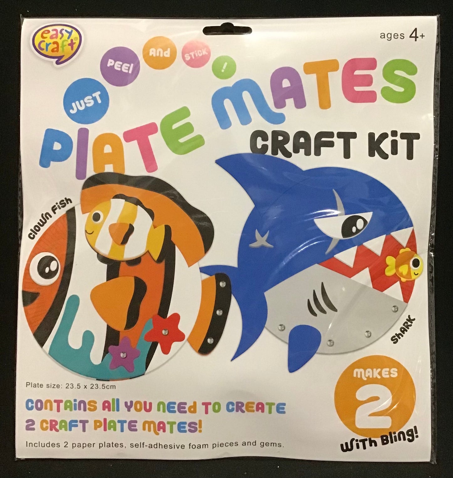 Plate Mates Craft Kit - Just Peel and Stick - Ocean Theme - Makes 2
