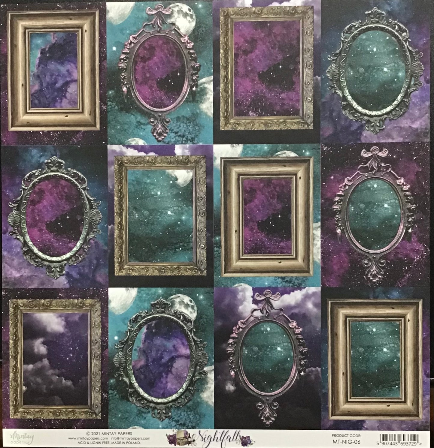 Mintay - Nightfalls - 1x Double sided sheet - 30.5x30.5cm