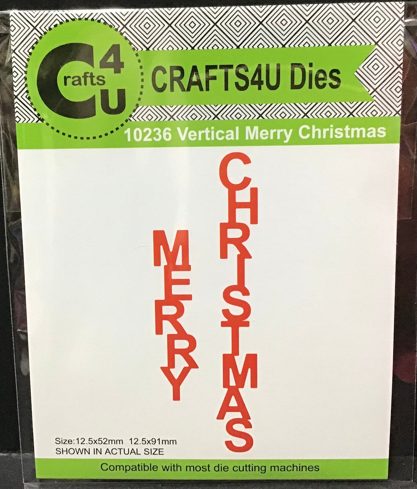 Dies - Vertical Merry Christmas - 1 pk