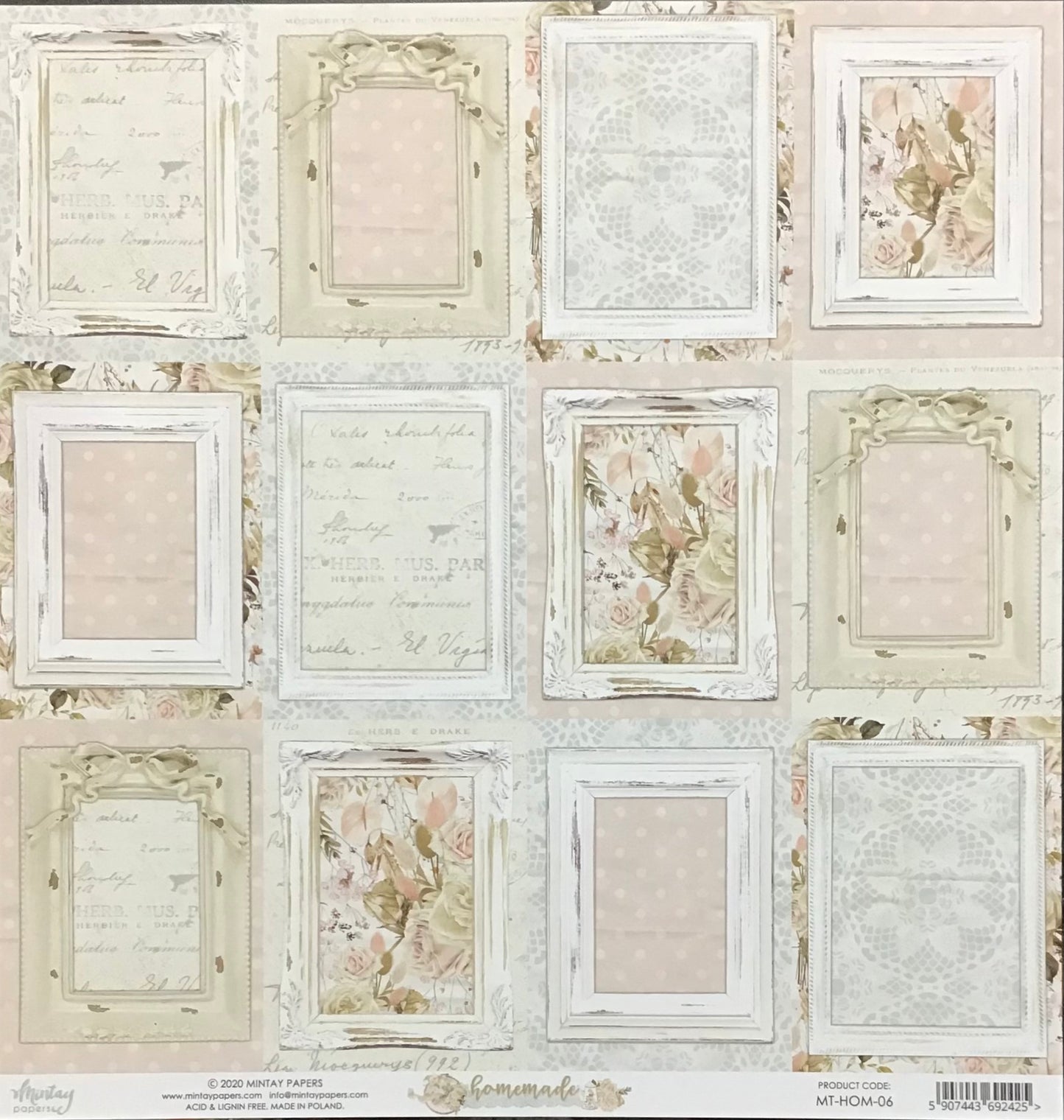 Mintay - Homemade - 1x Double sided sheet - 30.5x30.5cm