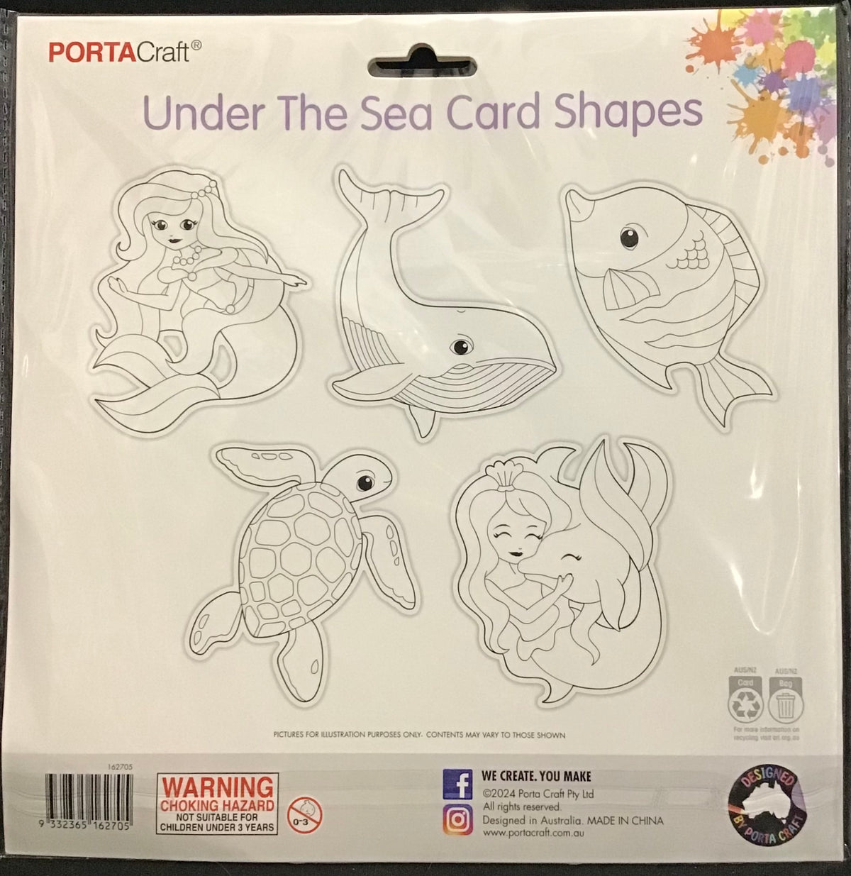 Under the Sea Card Shapes - 10 pack