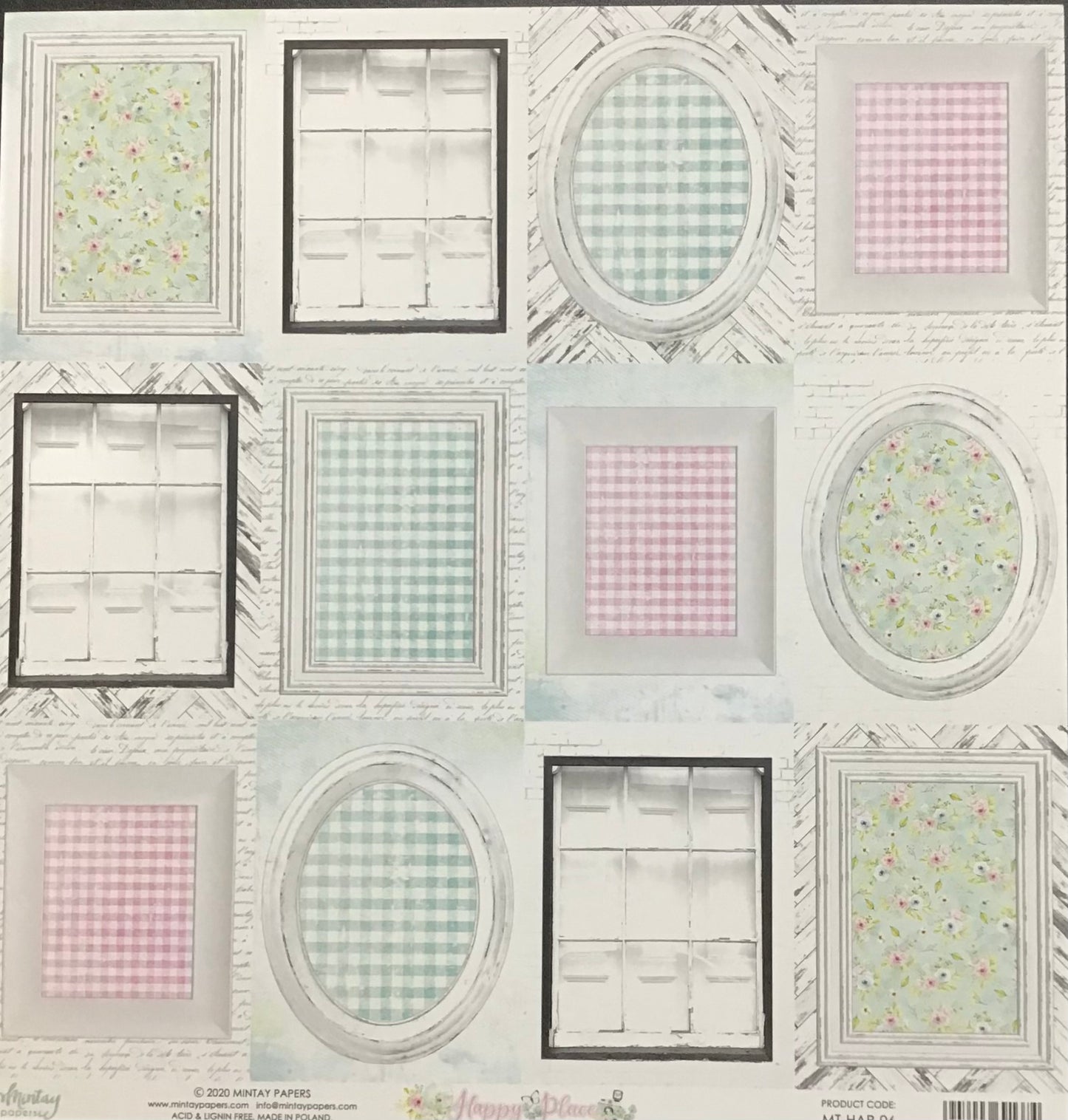 Mintay - Happy Place - 1x Double sided sheet - 30.5x30.5cm
