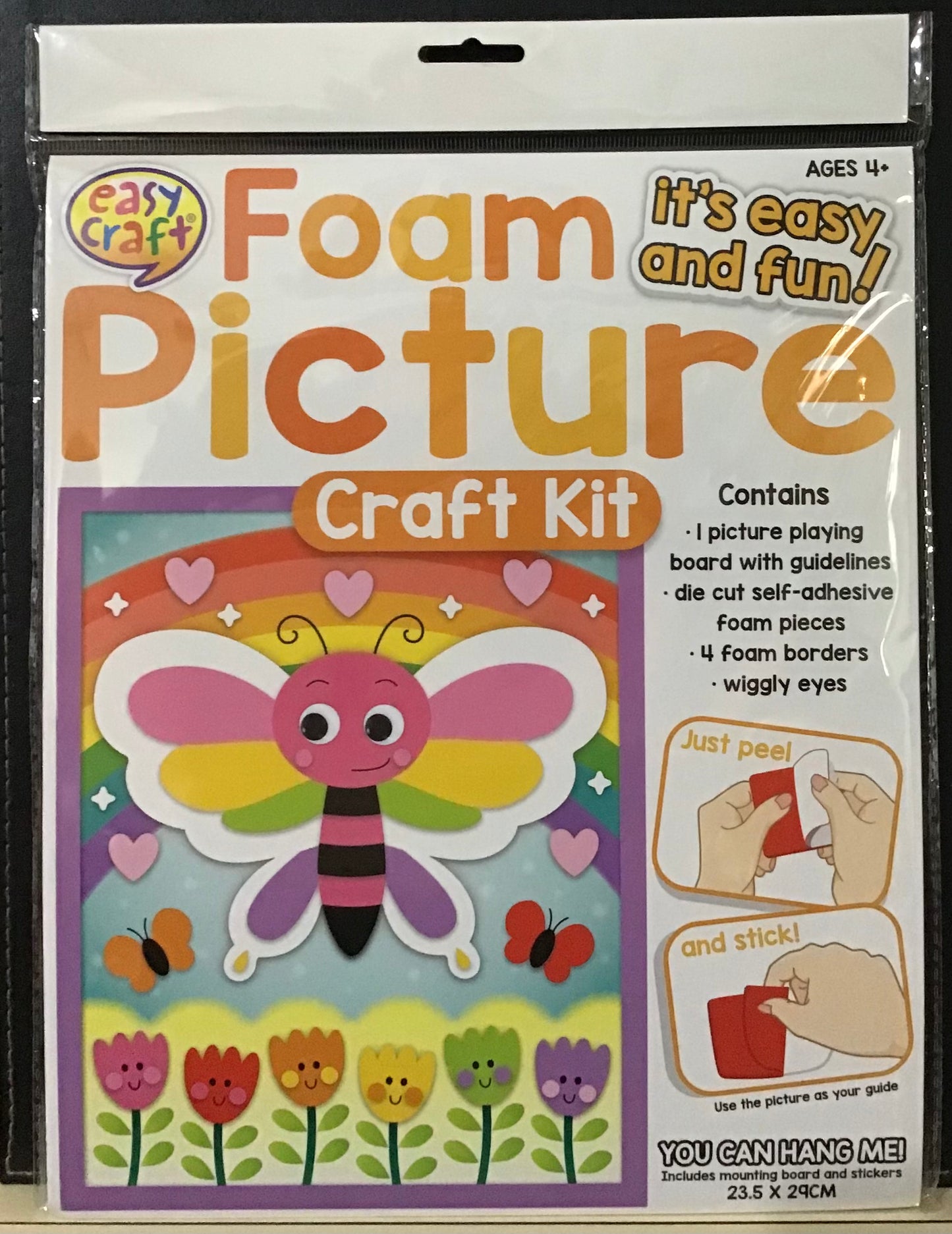 Easy Craft Foam Picture Craft Kit - Butterfly - Peel and Stick