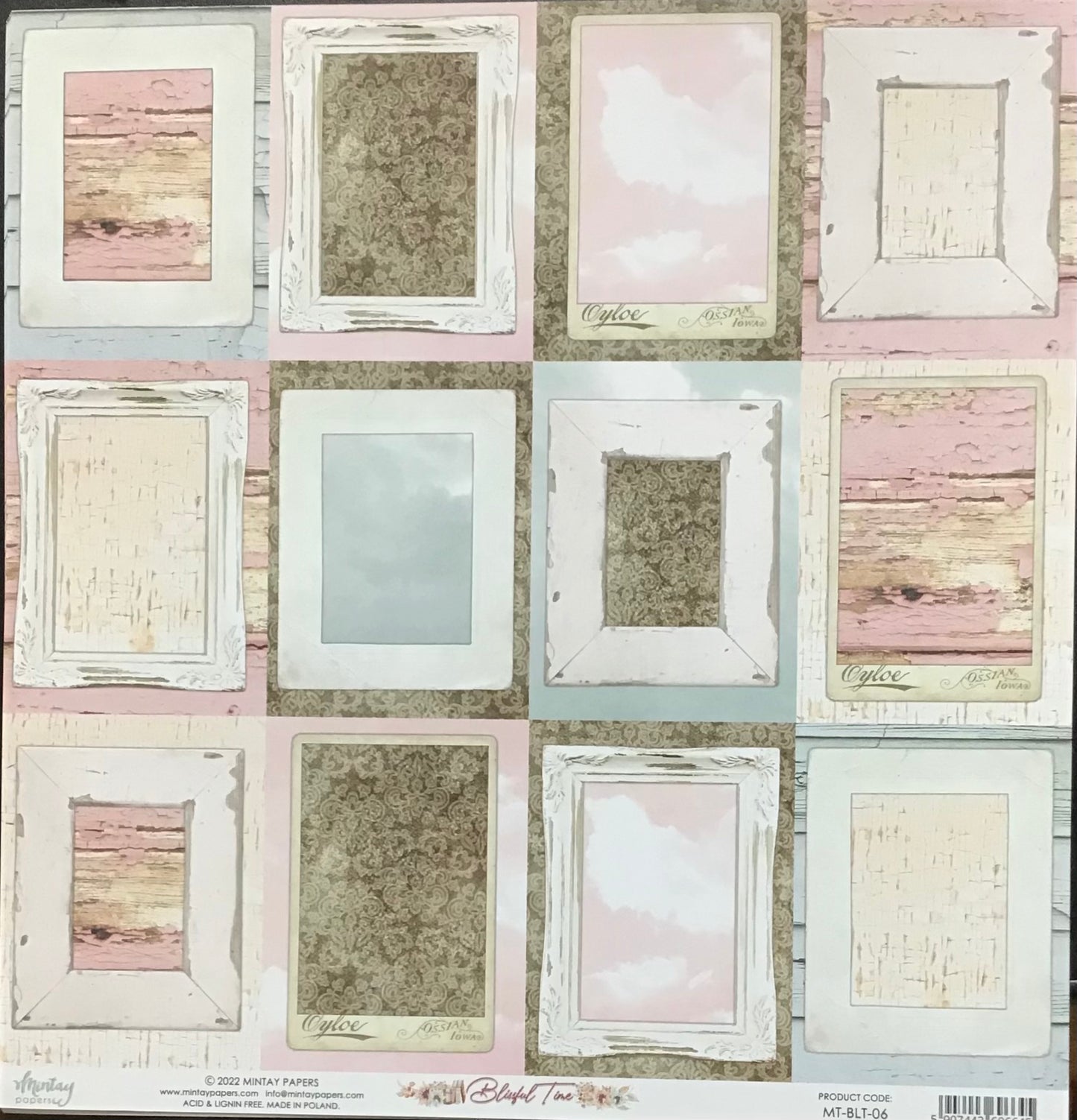 Mintay - Blissful Time - 1x Double sided sheet - 30.5x30.5cm