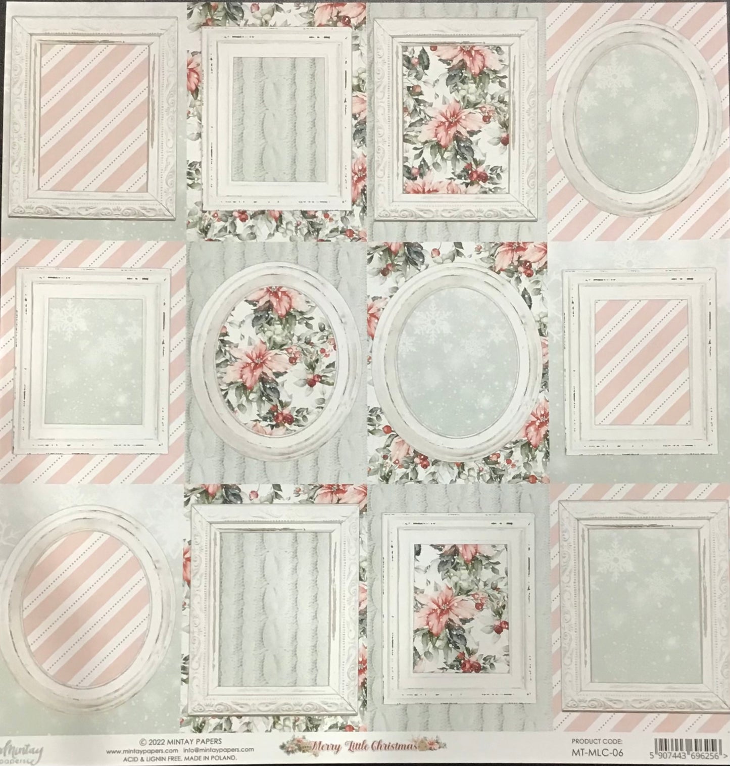 Mintay - Merry Little Christmas - 1x Double sided sheet - 30.5x30.5cm
