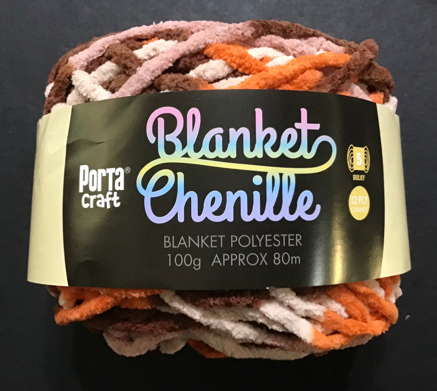 Blanket Chenille - Blanket Polyester Wool 80m - 100g - Multi Outback