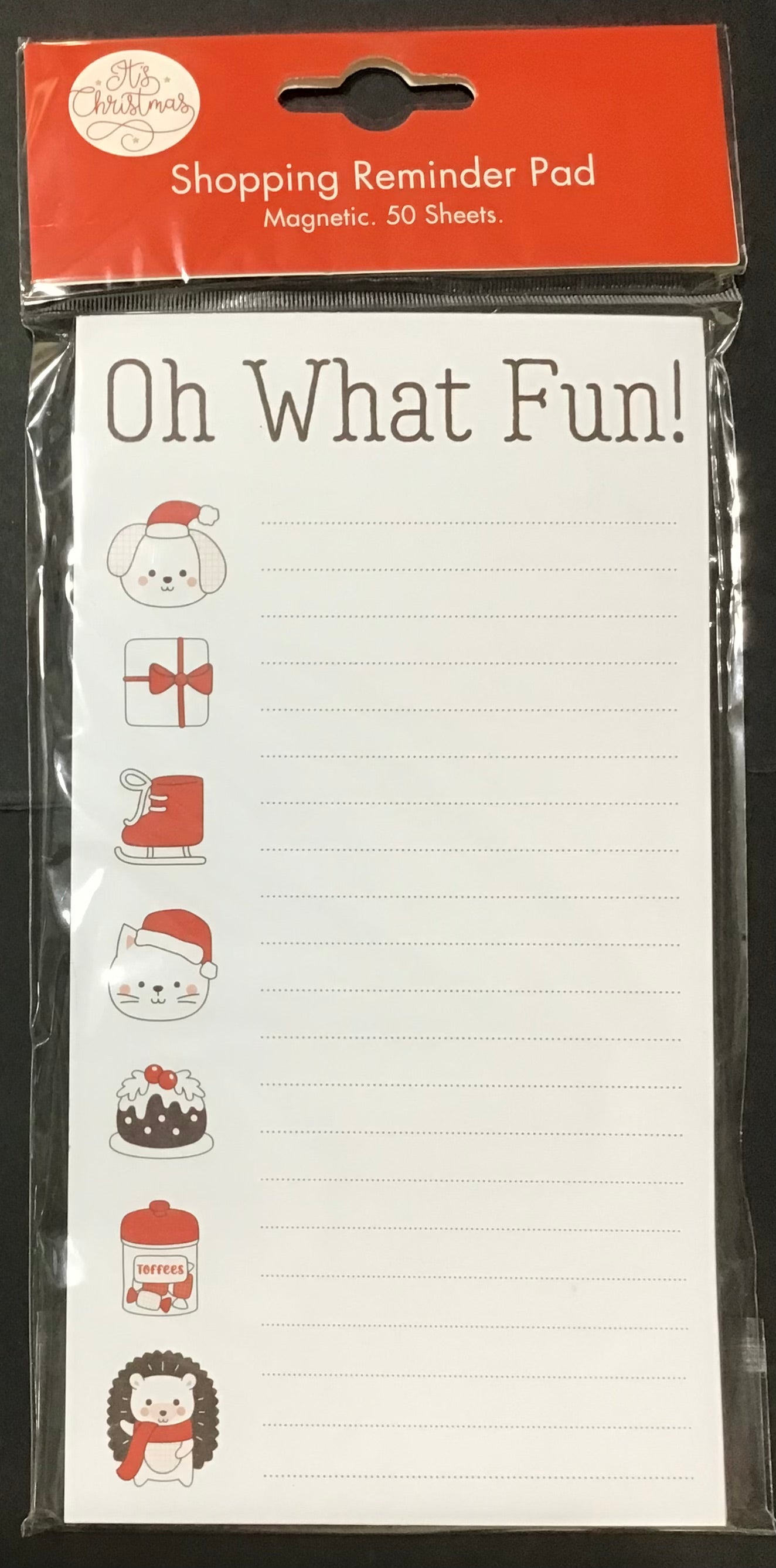 It’s Christmas - Magnetic Shopping Reminder Pad - Christmas Theme - 50 Sheets
