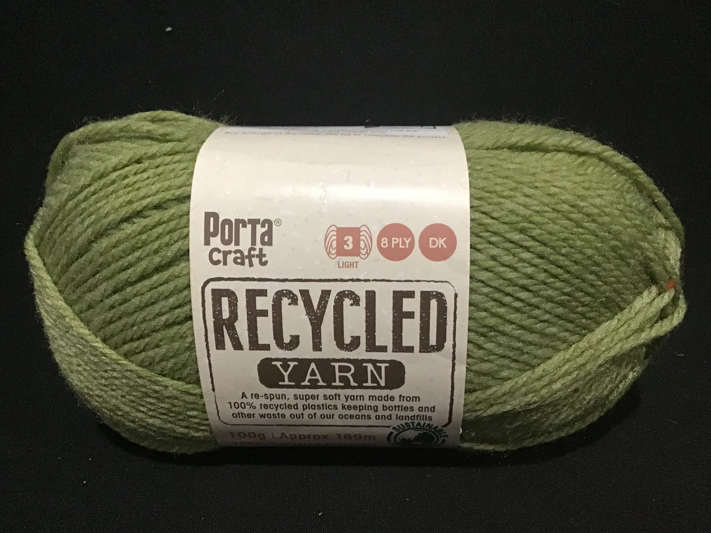 Recycled Yarn - Matcha Melange - 8 Ply - 100g