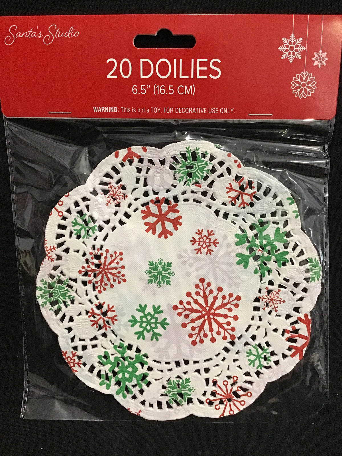Christmas Snowflake Paper Doilies 6.5” - 20pk