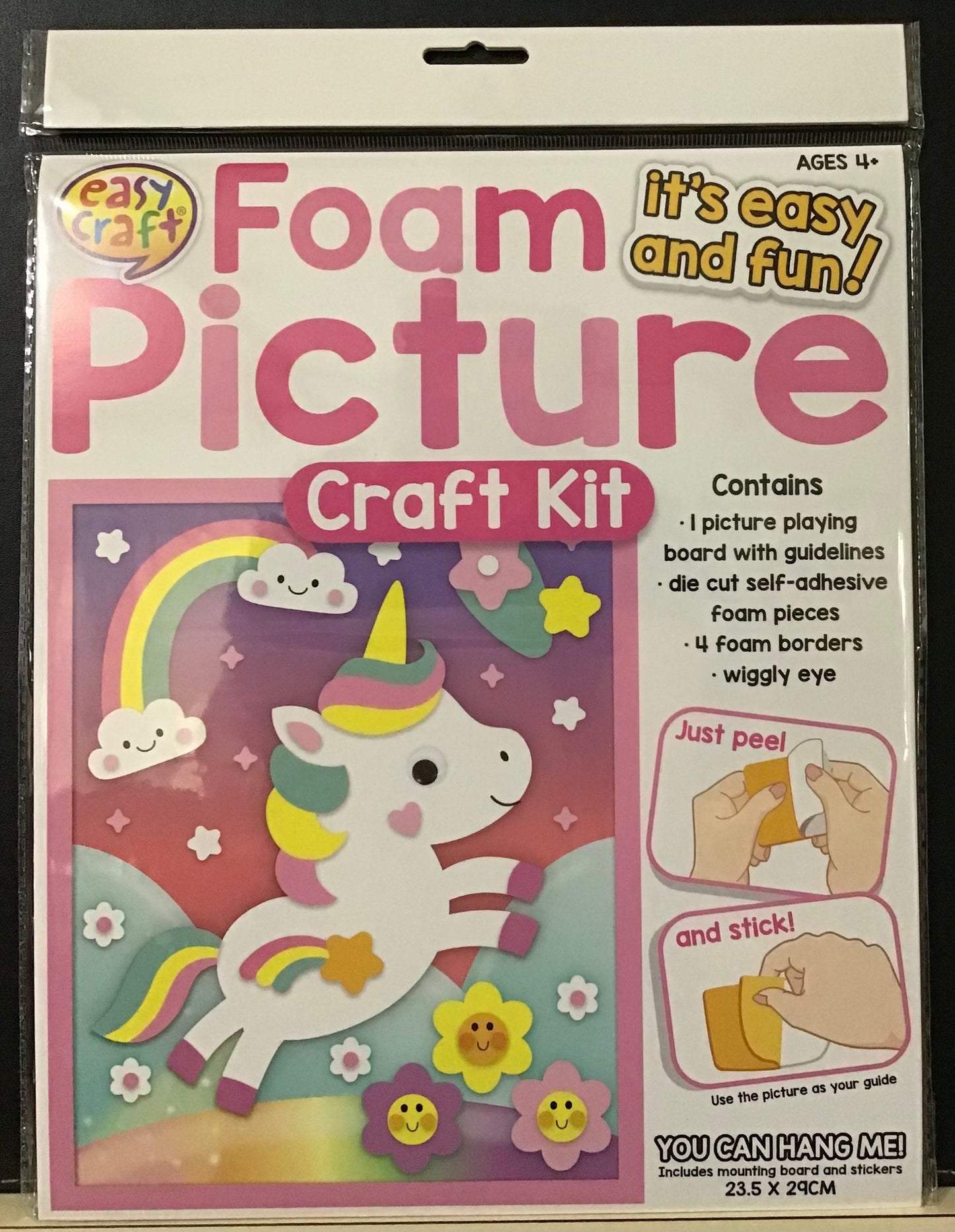 Easy Craft Foam Picture Craft Kit - Unicorn - Peel and Stick
