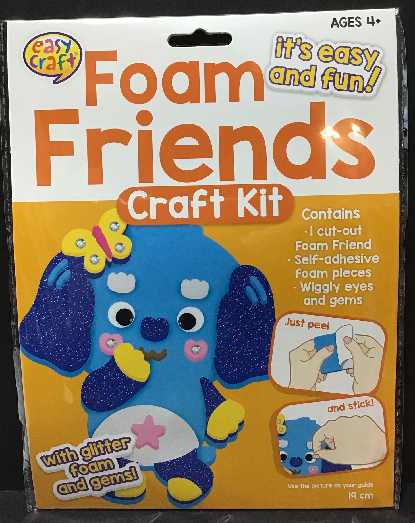 Foam Friends Craft Kit - Just Peel and Stick - Dog #1 - Makes 1