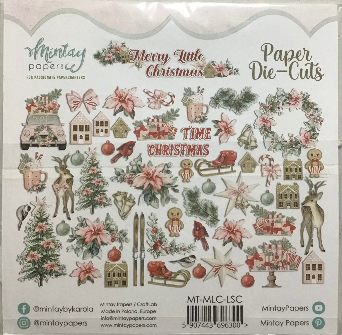 Mintay Paper Die-Cuts - Merry Little Christmas - 55 pack