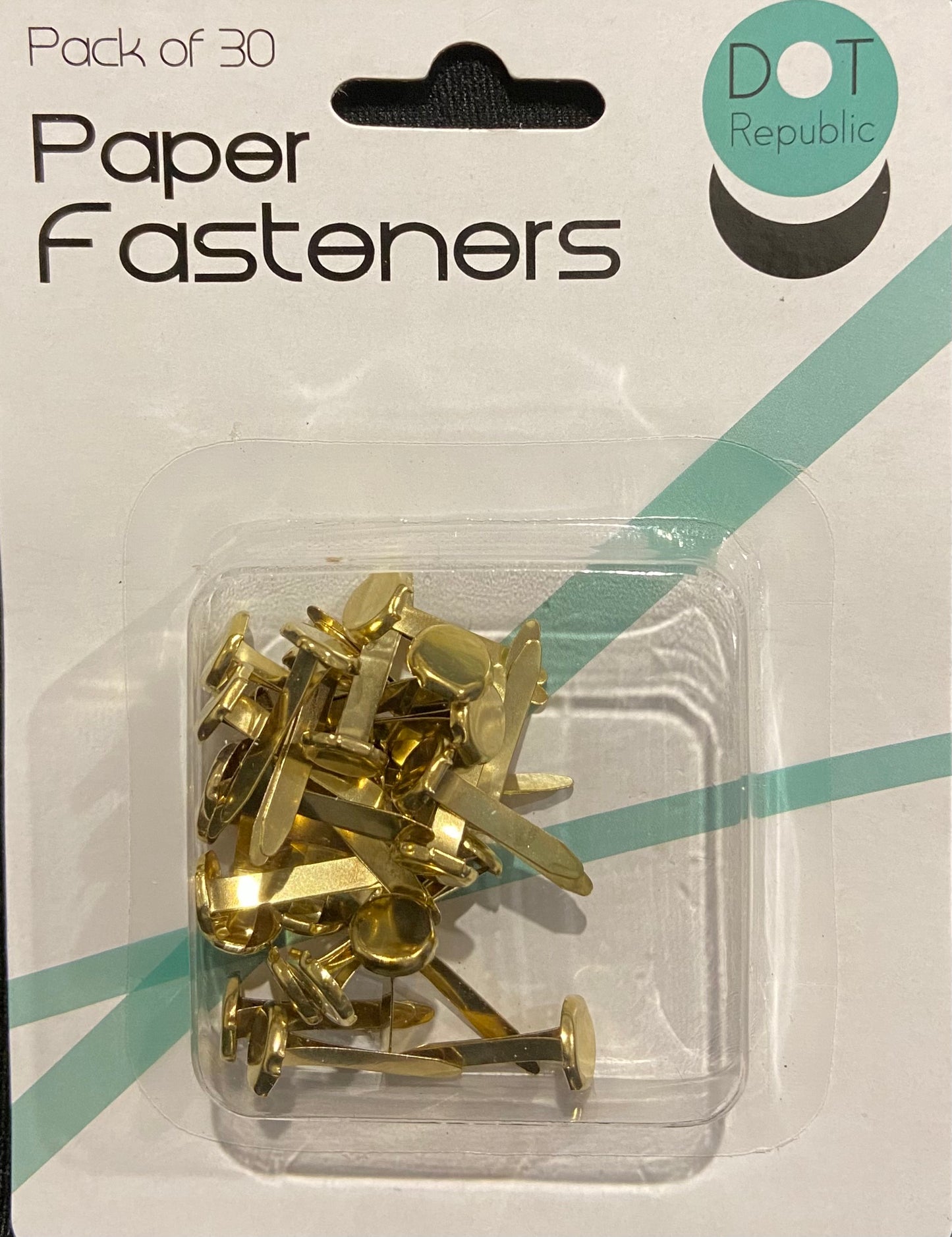 Paper Fasteners - Gold - 30pk