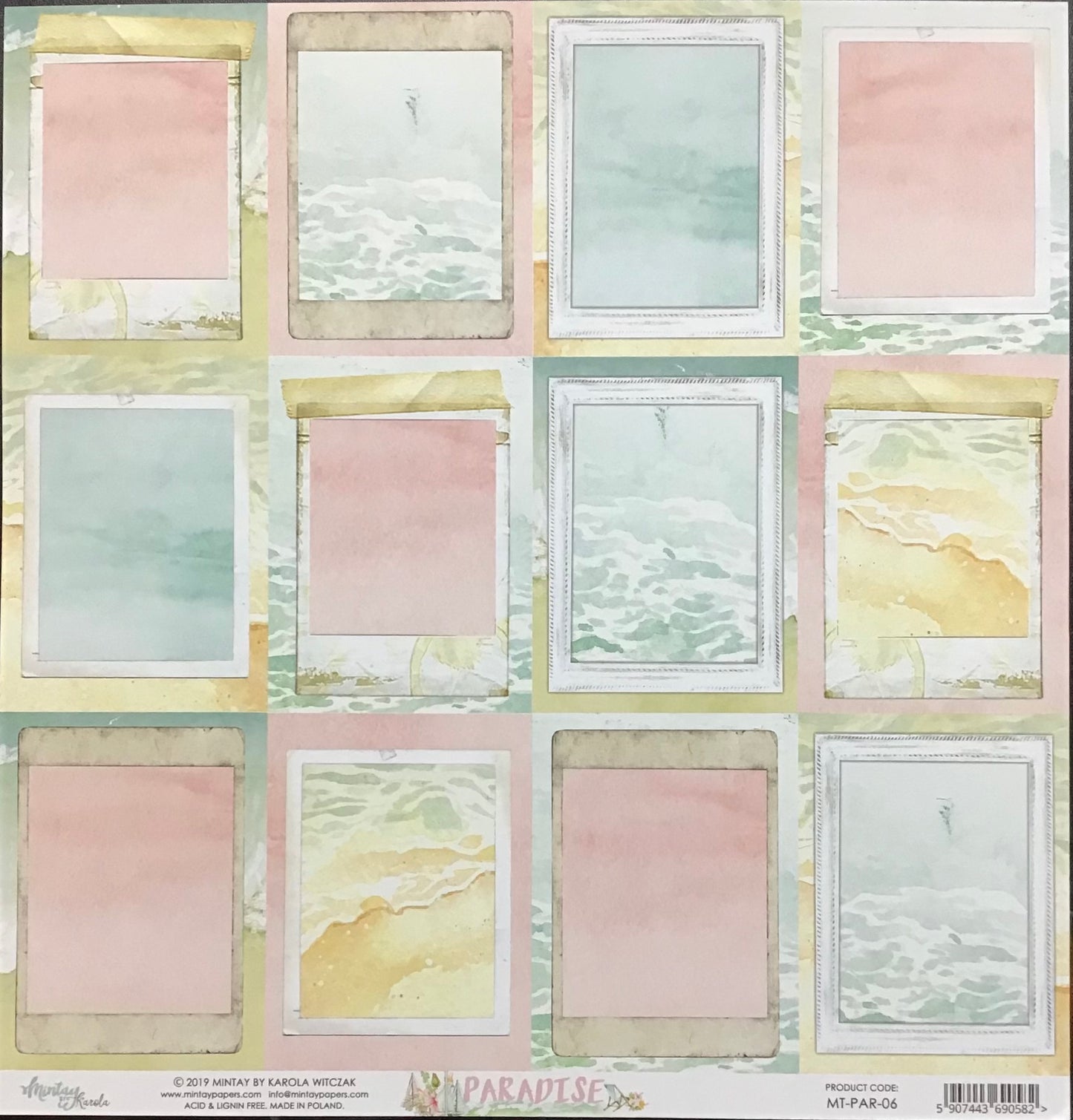 Mintay - Paradise - 1x Double sided sheet - 30.5x30.5cm