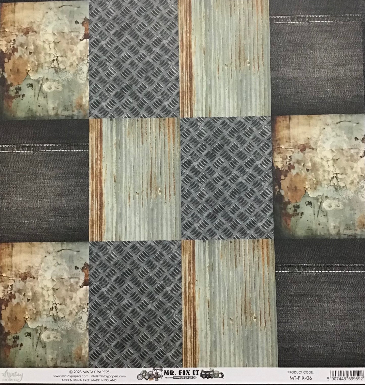 Mintay - Mr. Fix It-06 - 1x Double sided sheet - 30.5x30.5cm