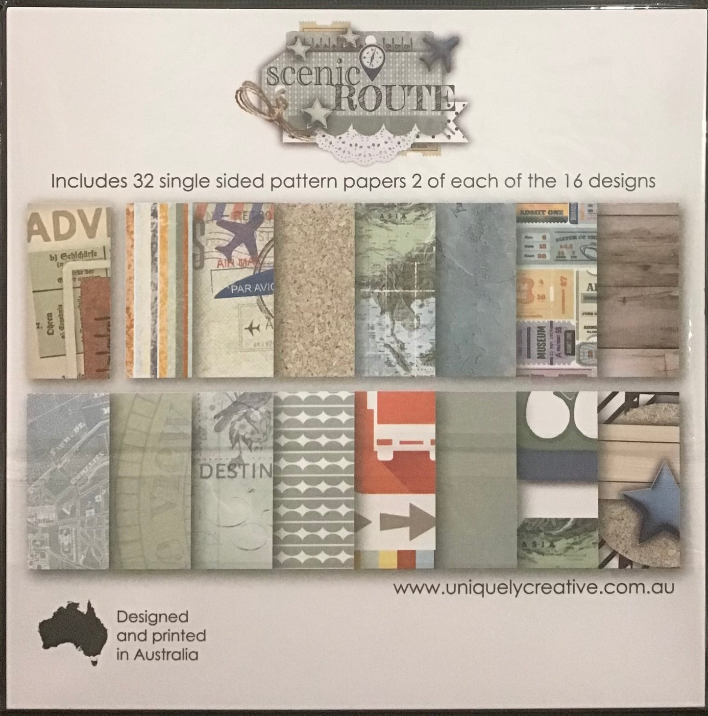 Scenic Route - 6x6 Collection Paper Pack - 32 Pattern Papers