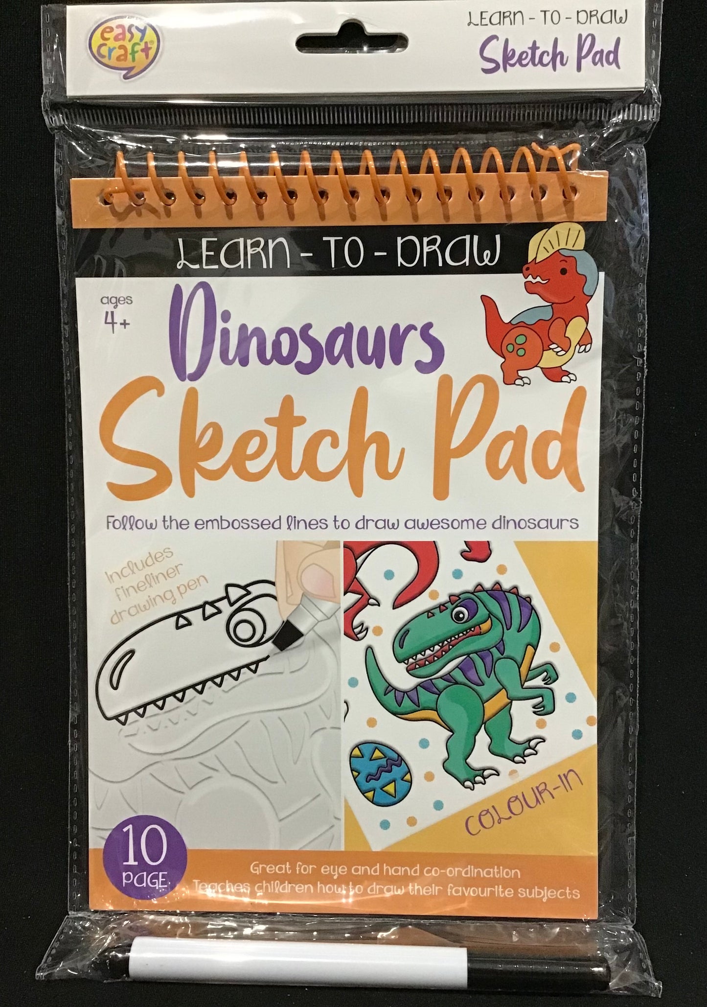 Learn-to-Draw - Dinosaurs Sketch Pad - 10 Page