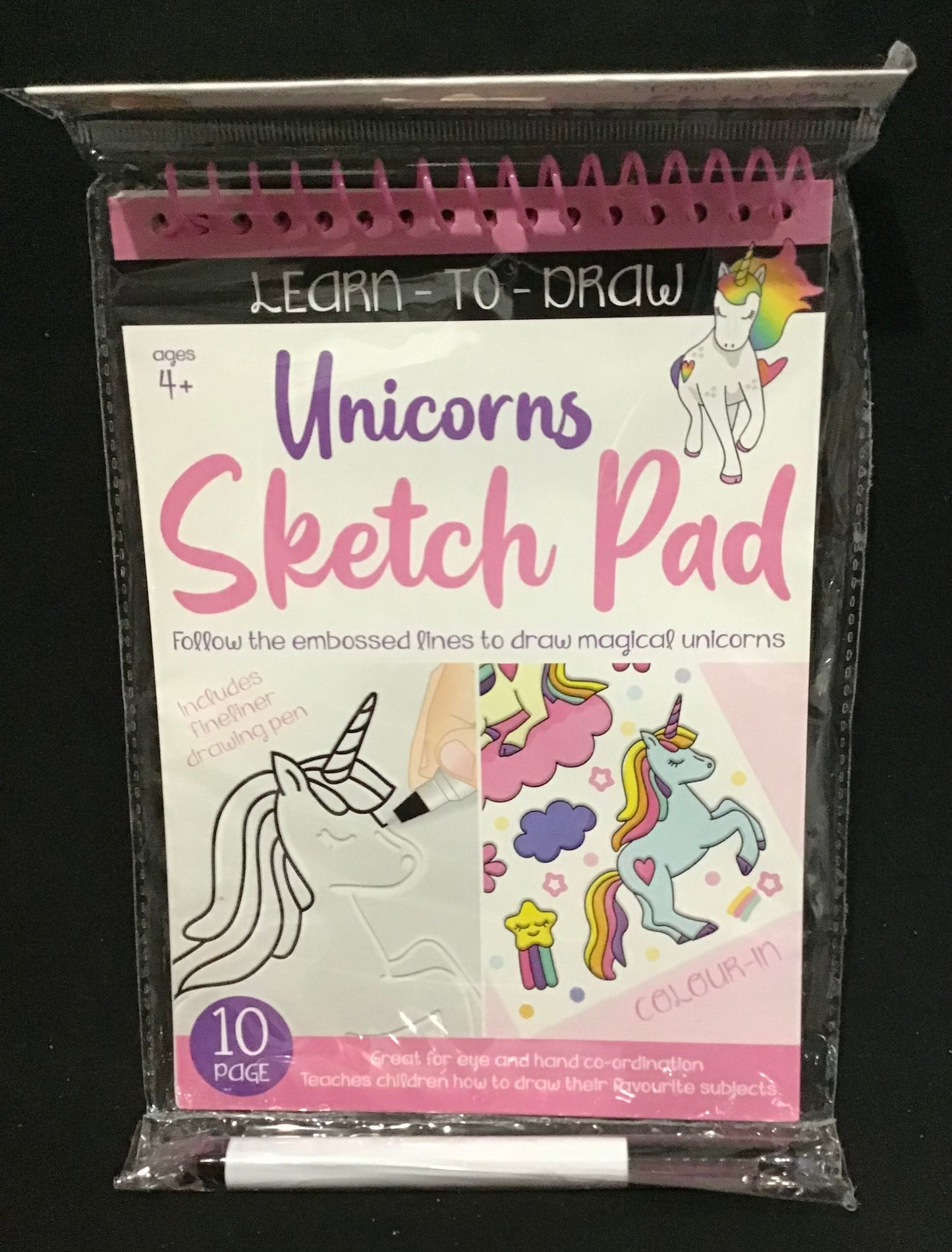 Learn-to-Draw - Unicorns Sketch Pad - 10 Page