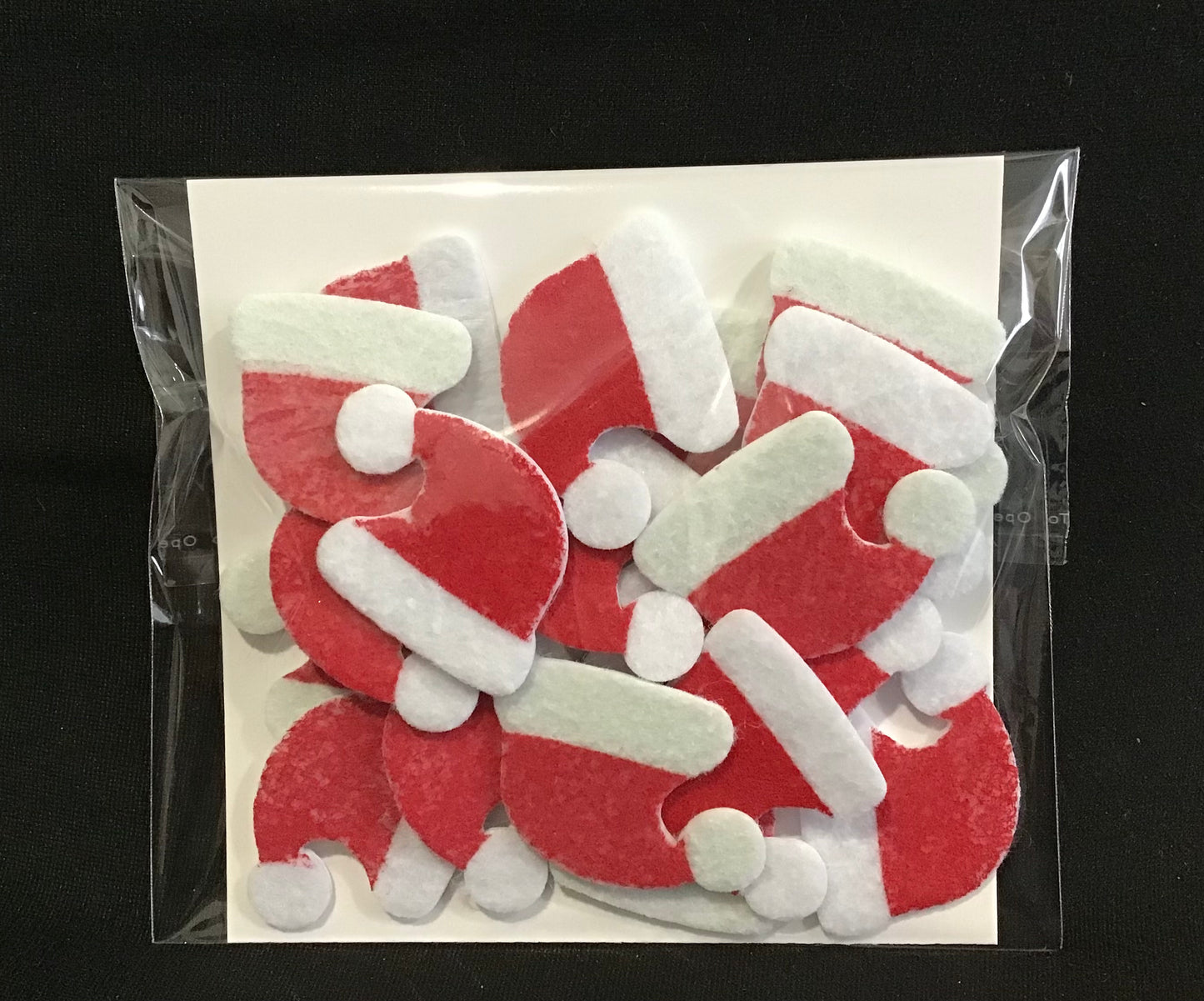 Santa Hats - Self Adhesive 20pk