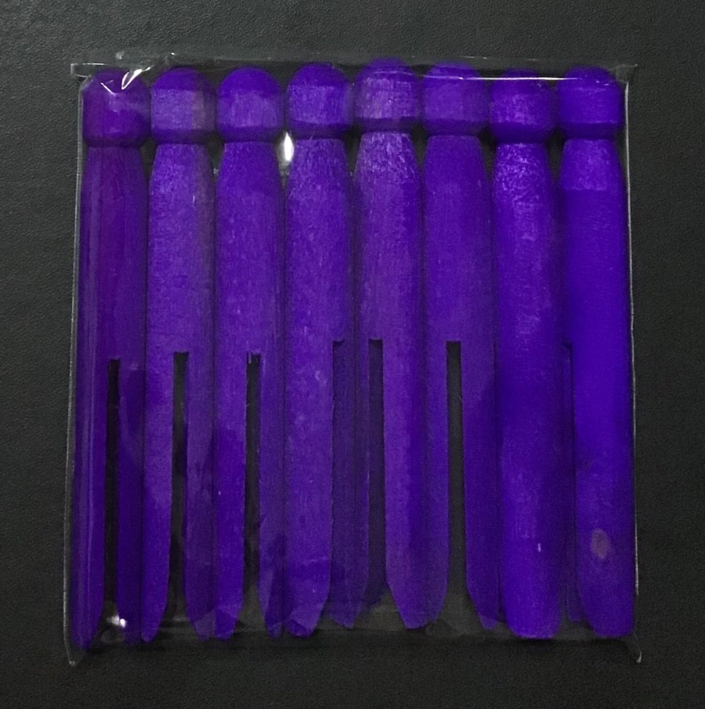 Wooden Dolly Pegs - Purple - 8 pk