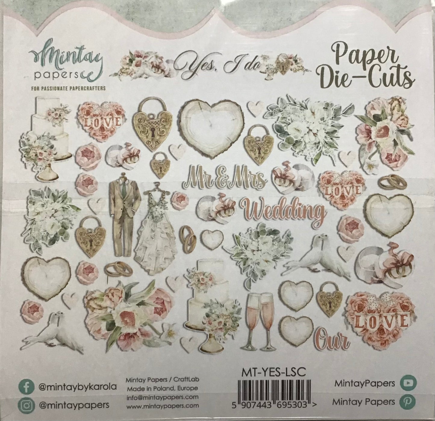 Mintay Paper Die-Cuts - Yes I Do - 60 pack