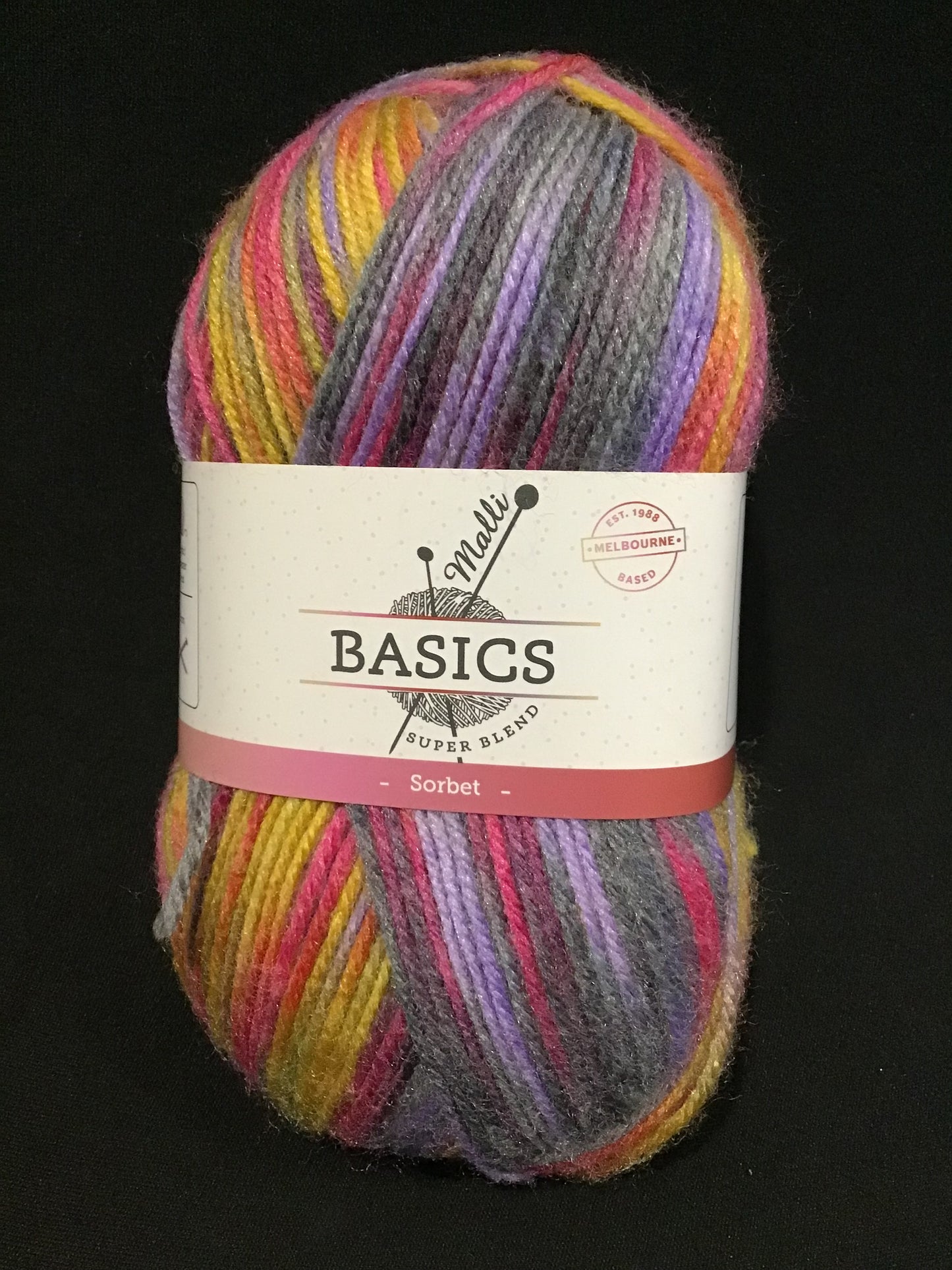 Malli Basics Super Blend Yarn - 4 Ply - Sorbet - 100g - 100% Acrylic