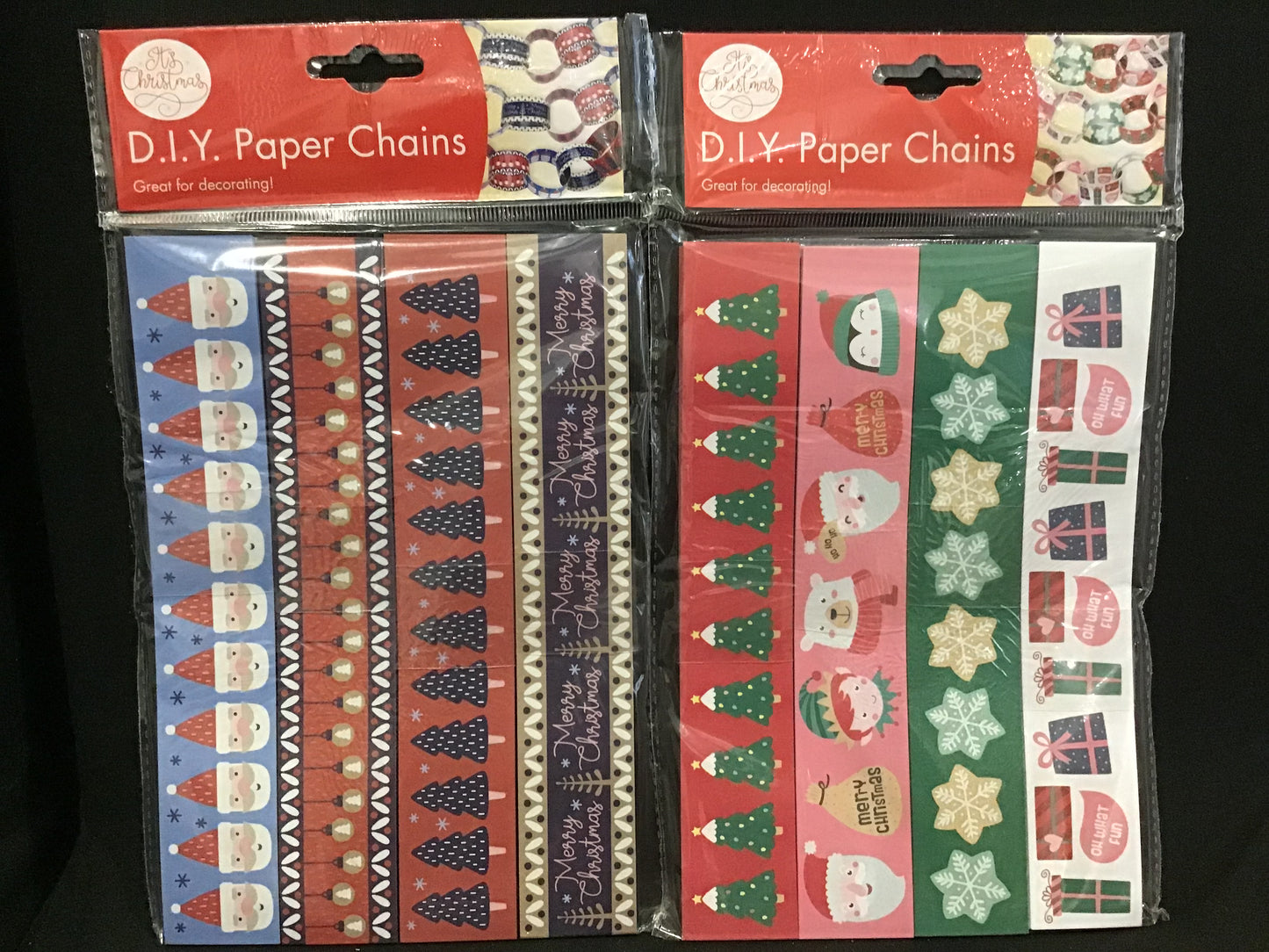 DIY Paper Chains x 2 packs - One of each design
