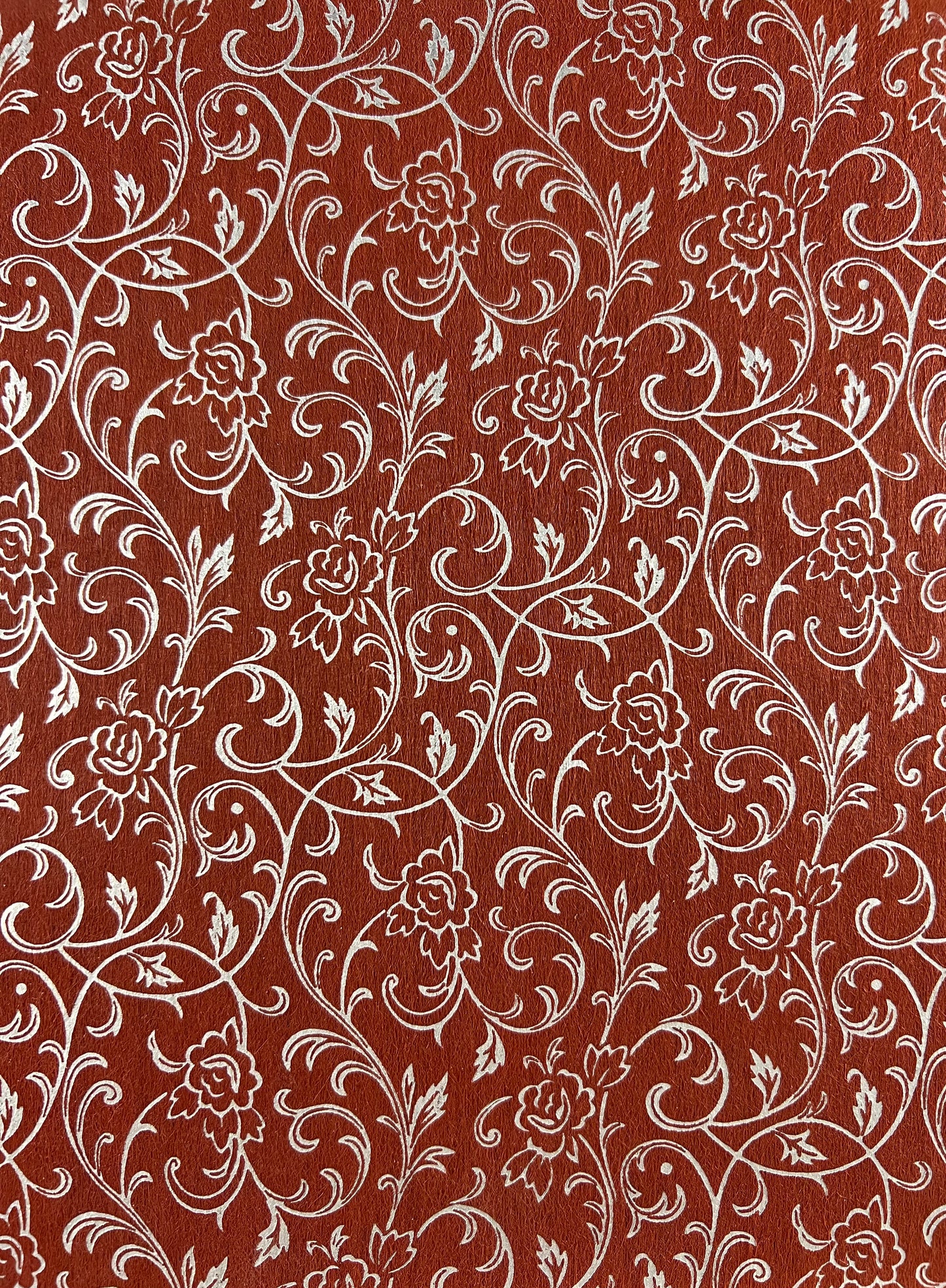 Specialty Paper 3 x A4 Handmade (lightweight) Rustic Brown/White Paisley