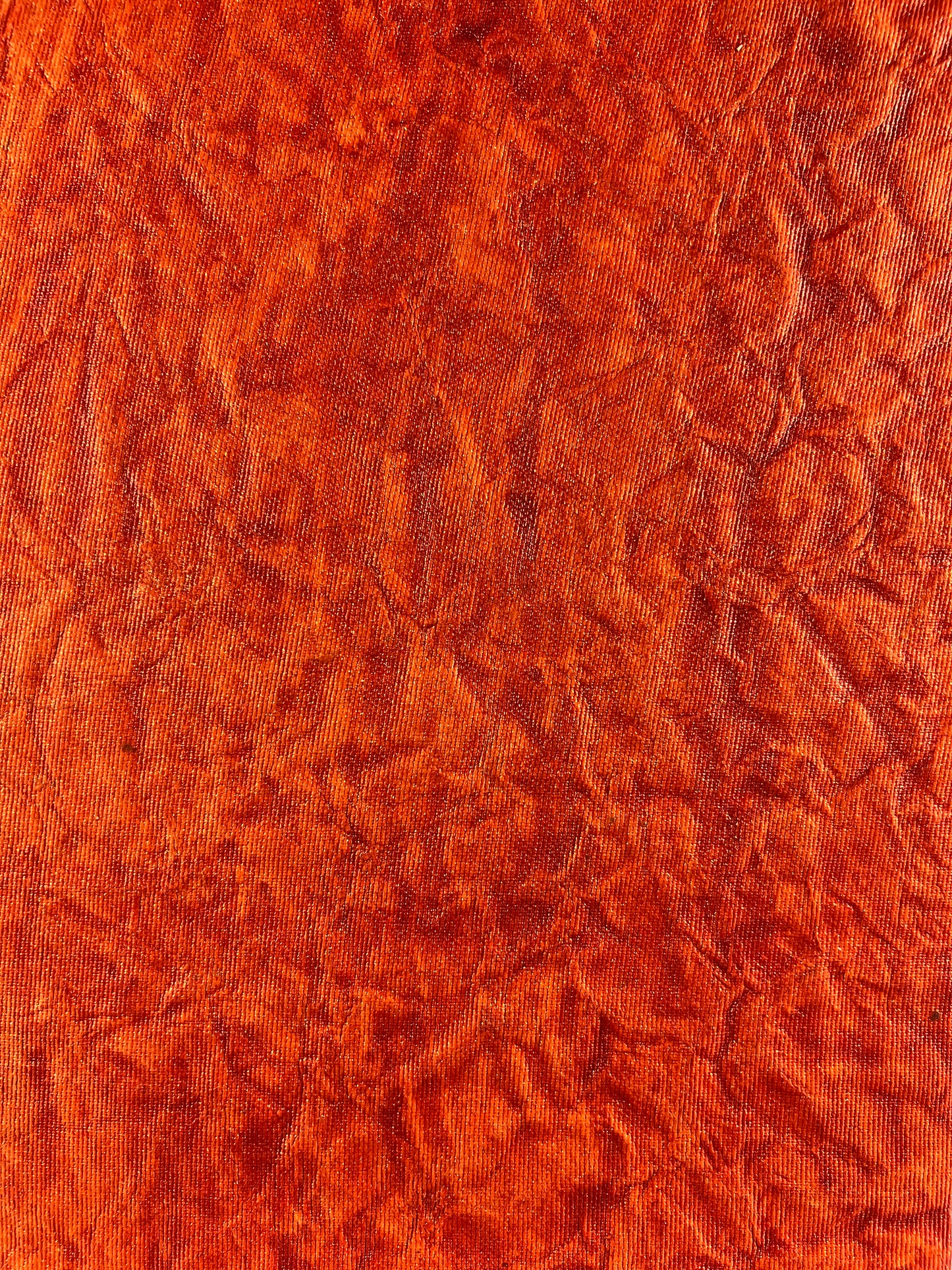 Handmade Paper A4 - 1 x Scrunch Design - Orange