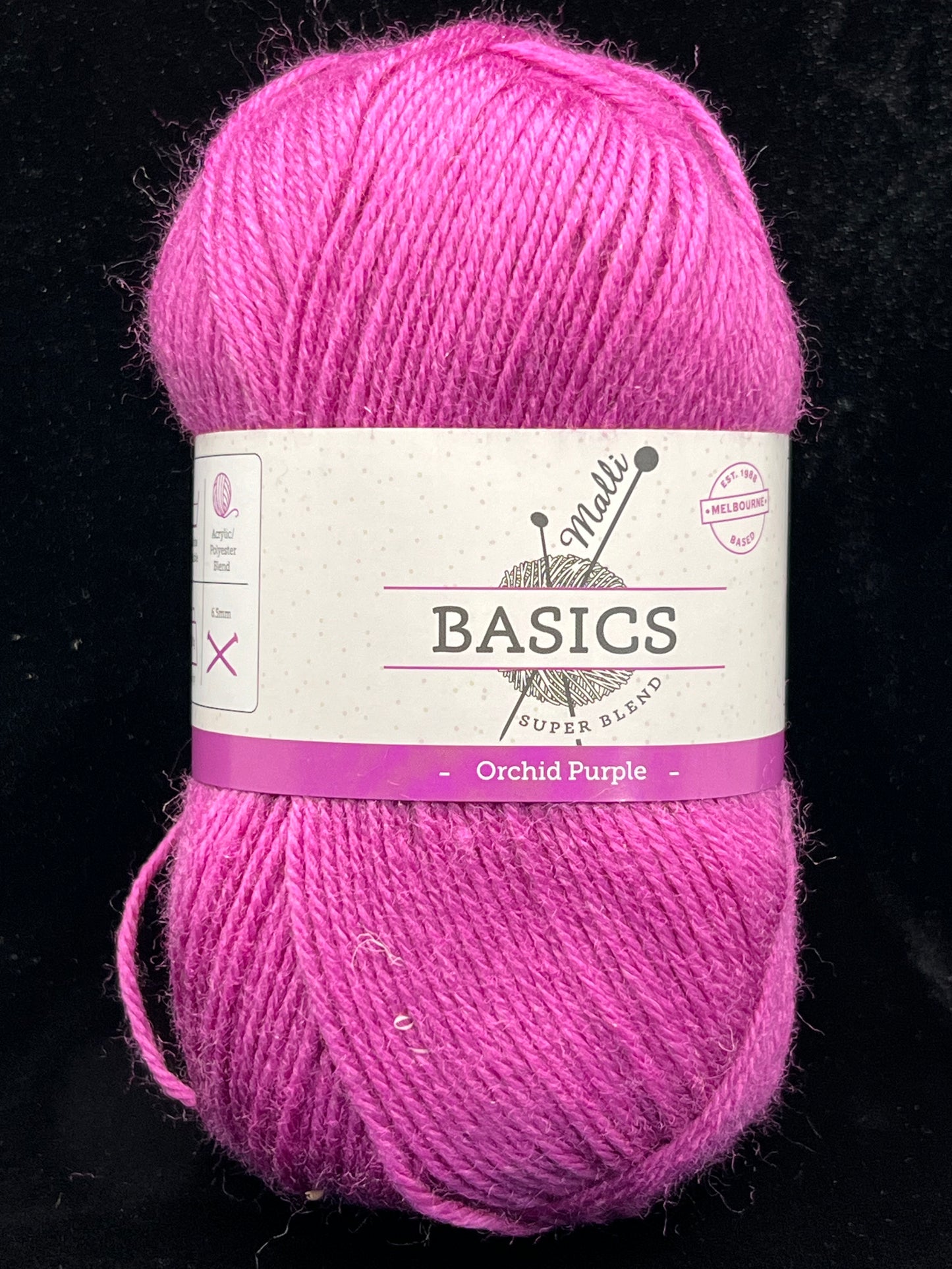 Malli Basics Super Blend Yarn- 8/4 Ply -Orchid Purple-100g -100% Acryl/Poly