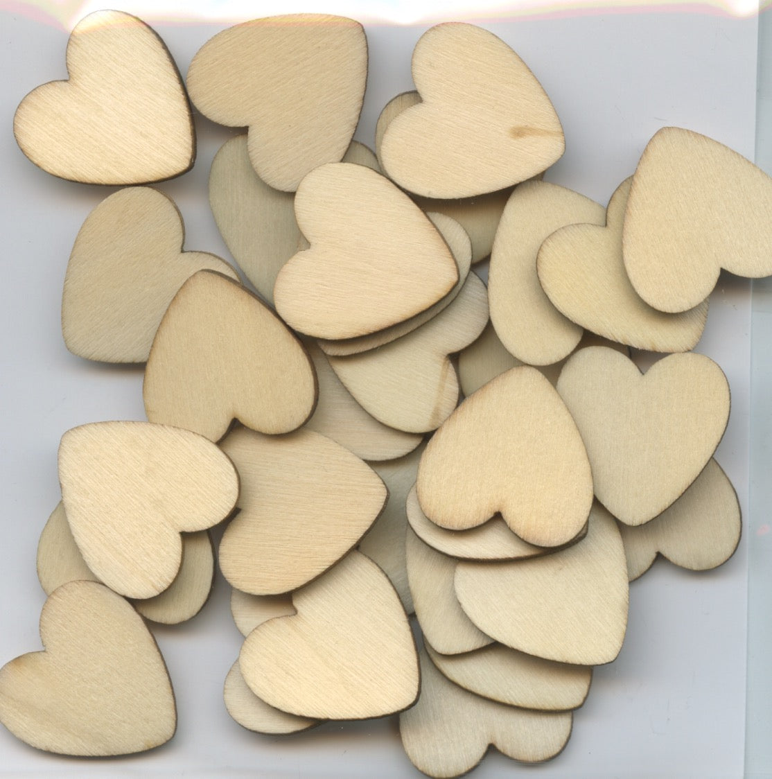 Wooden Hearts - 30 pack - 22mm approx.