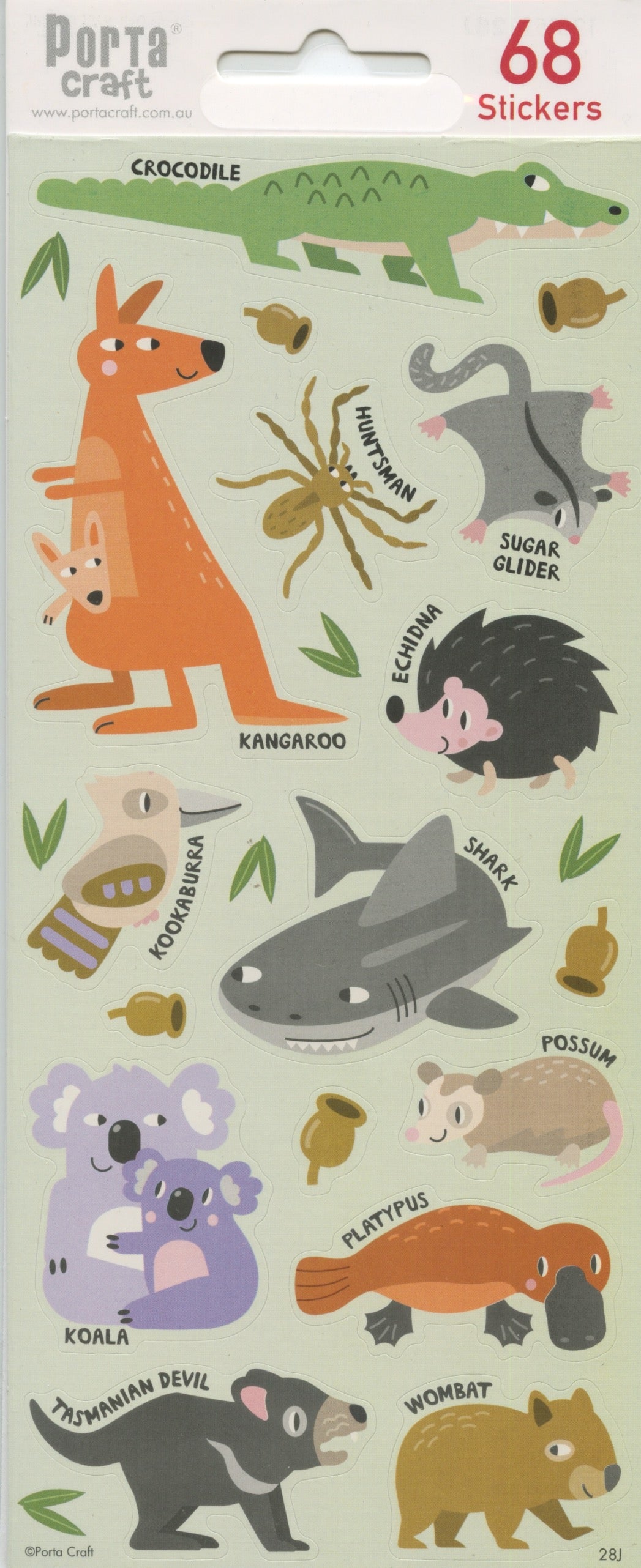 Aussie Animal Stickers - 68 pack