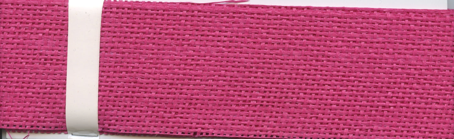 Woven Paper Ribbon - 60mm x 2m - Hot Pink