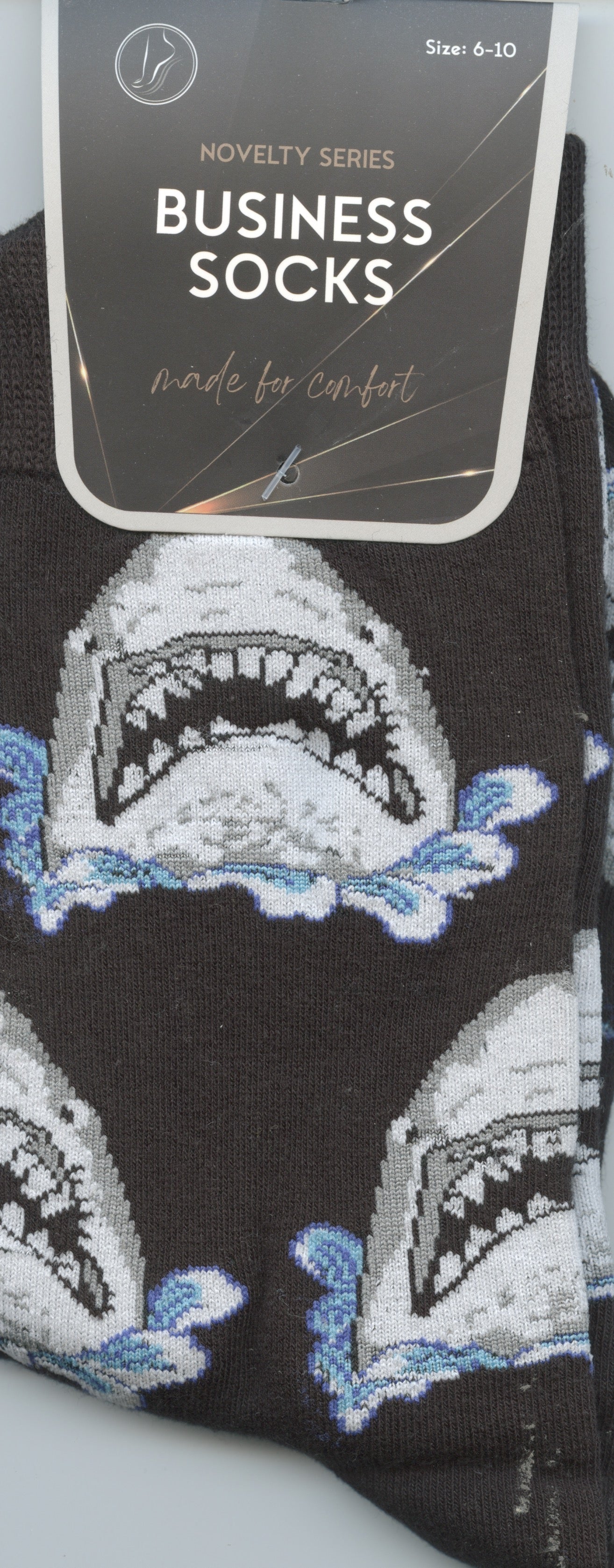Novelty Business Socks - Sharks - Sizes 6-10