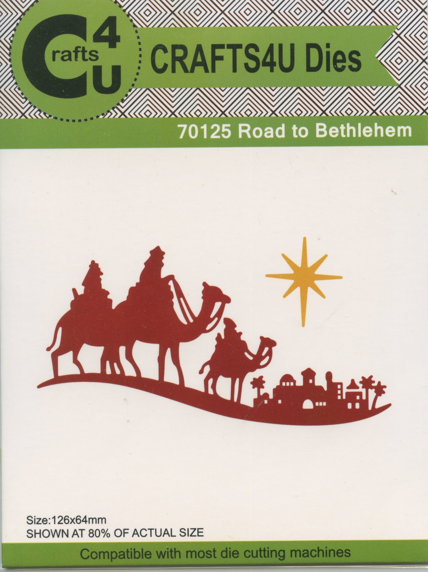 Christmas - Road to Bethlehem Die - 126mm x 64mm