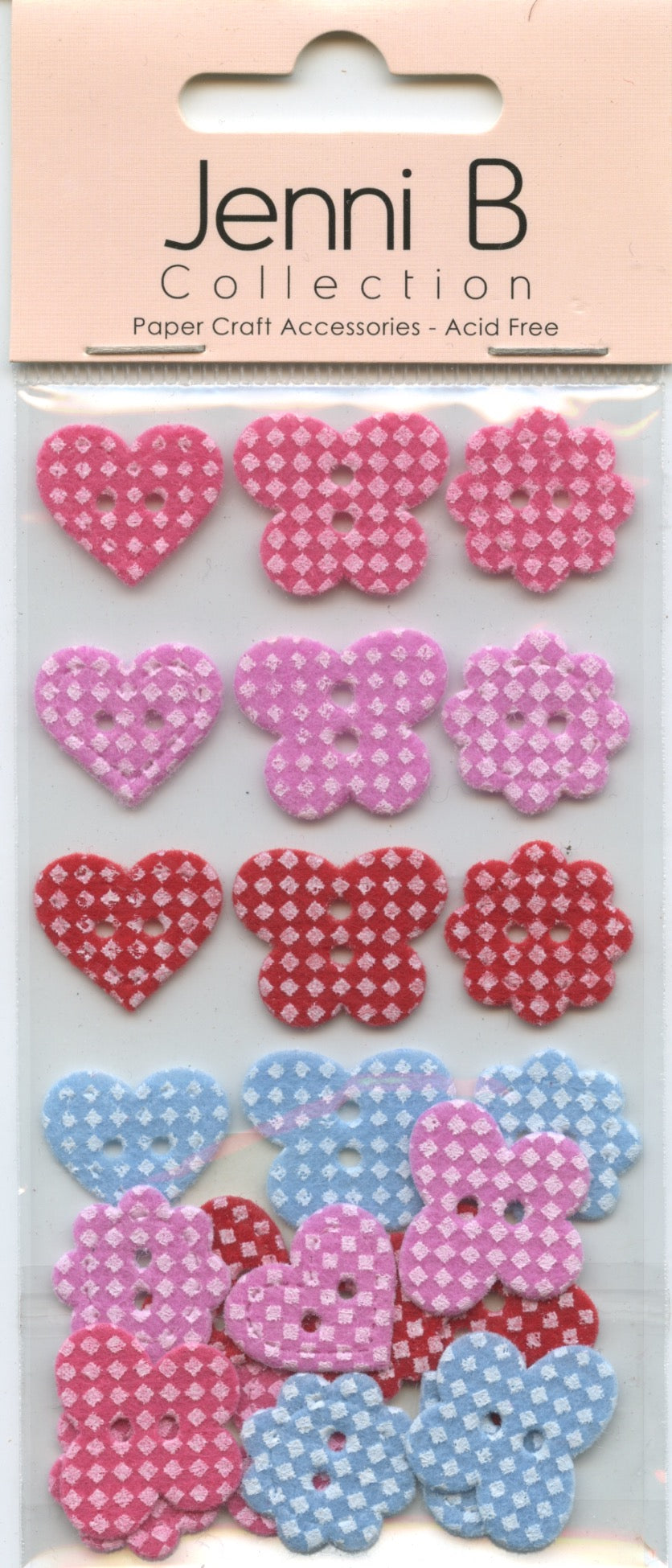 Jenni B Collection - Button Shape Stickers Pack #1 - Adhesive 24pk