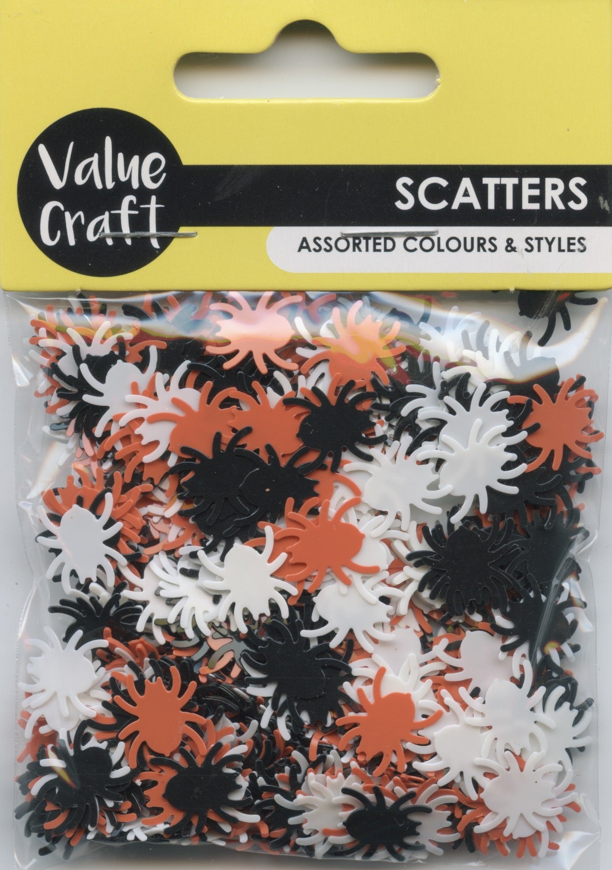 Scatters - Spider Shapes - Black/Orange/White - 20g