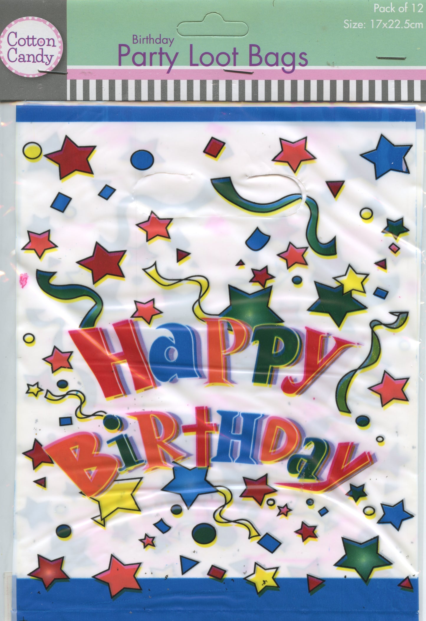 Birthday Party Loot Bags - Happy Birthday with Streamers #10 - 12 pack