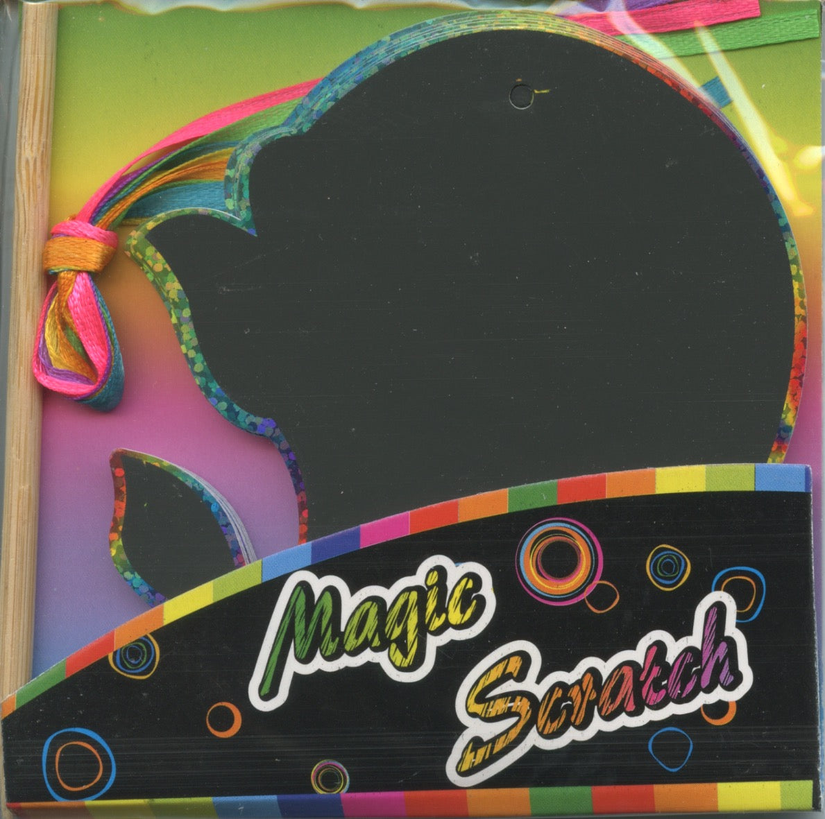 Magic Scratch Whale cards with Ribbon - 6 pack